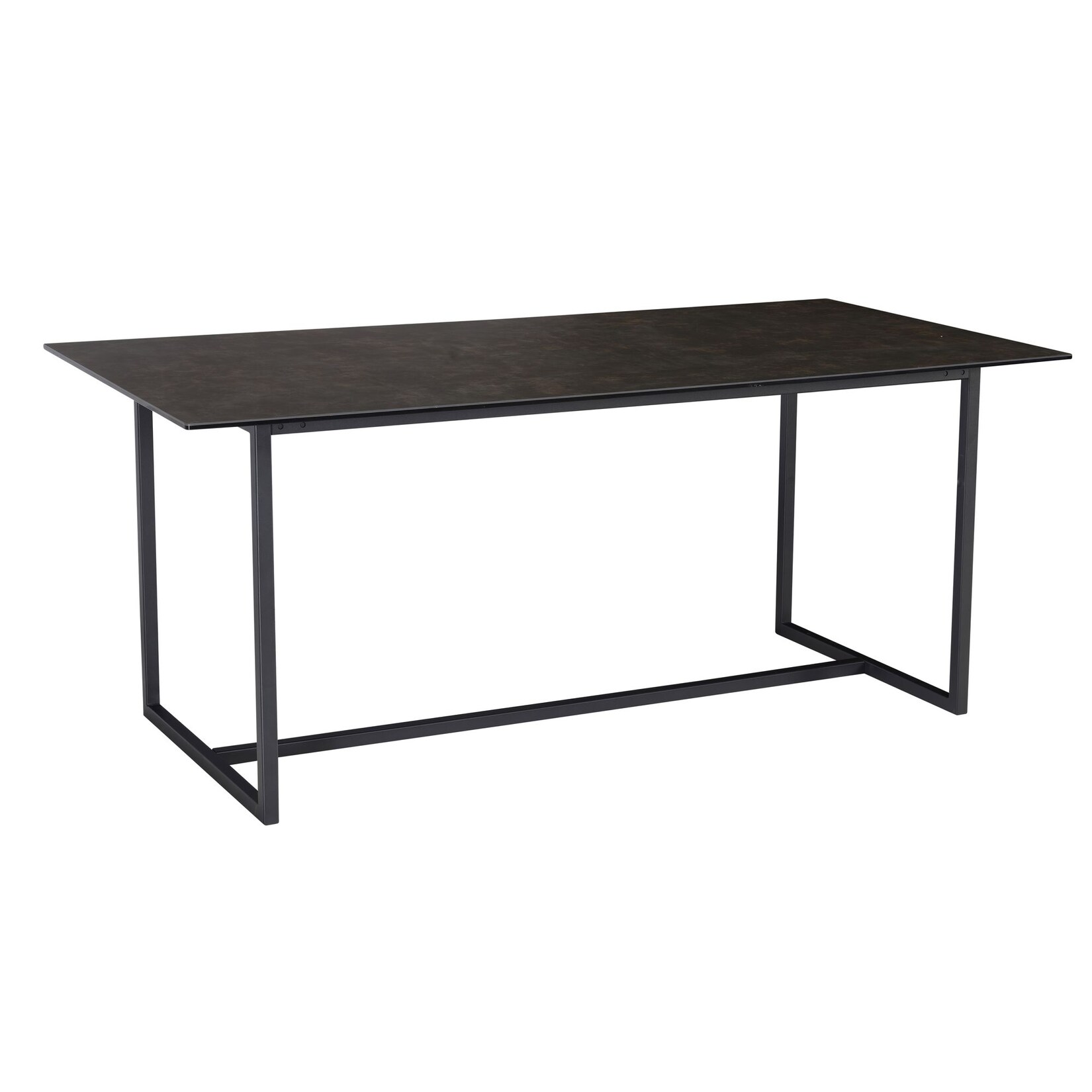 Esstisch Glas Keramik Marmoroptik Designer 180x90 ARCTIC, Schwarz 180x90x76 cm