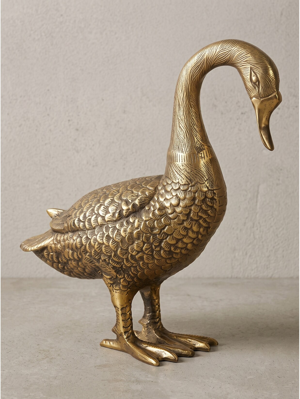 Gänsefigur Aluminium Gold 46x19x42 cm - DENDER Kadima Design