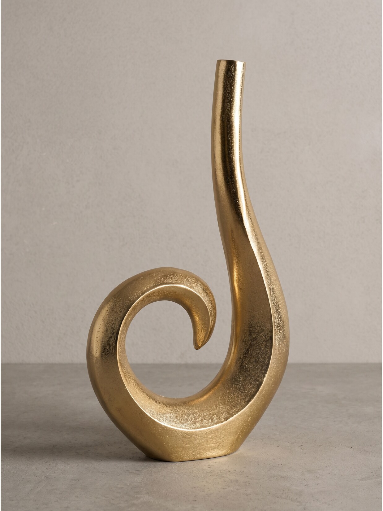 Metallvase Aluminium Gold 26x8x47 cm - BAVENO Kadima Design