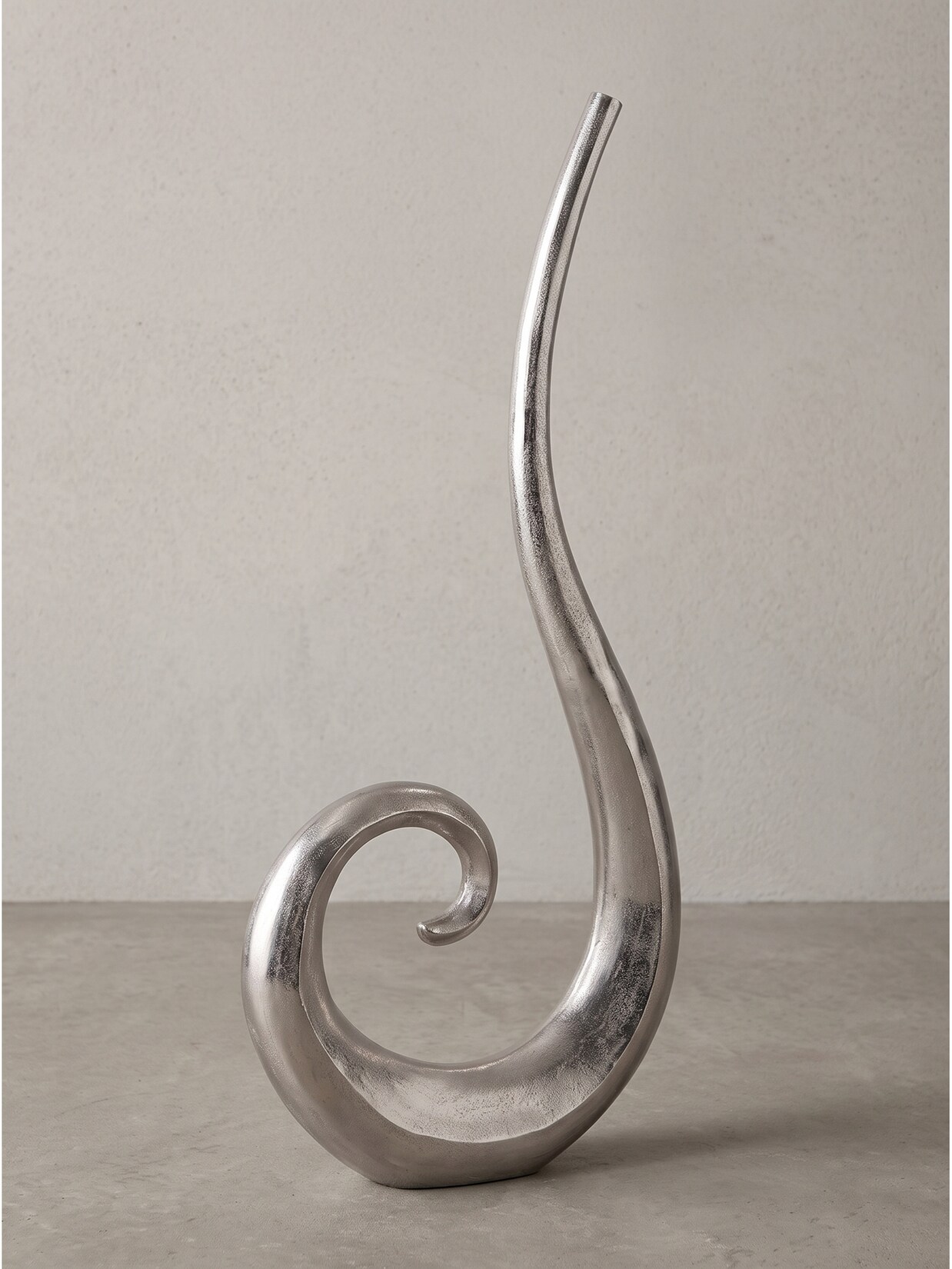Bodenvase Aluminium Silber 48x10x100 cm - BAVENO Kadima Design