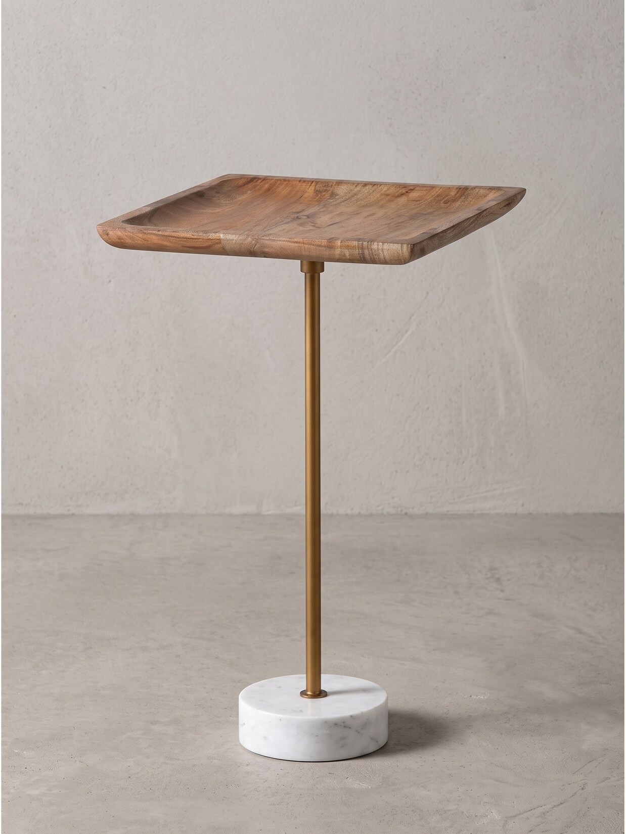 Beistelltisch Mango Massivholz Weiß-Mango 35x35x55 cm Kadima