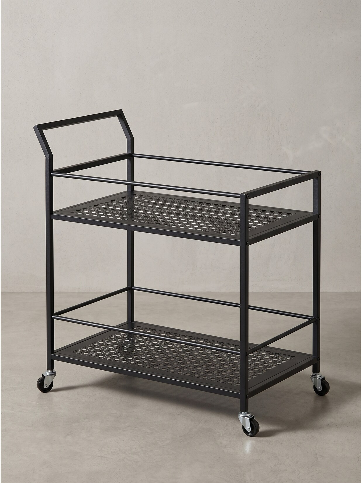 Servierwagen Eisen Schwarz 79x45x83 cm - ALCUDIA Kadima Design