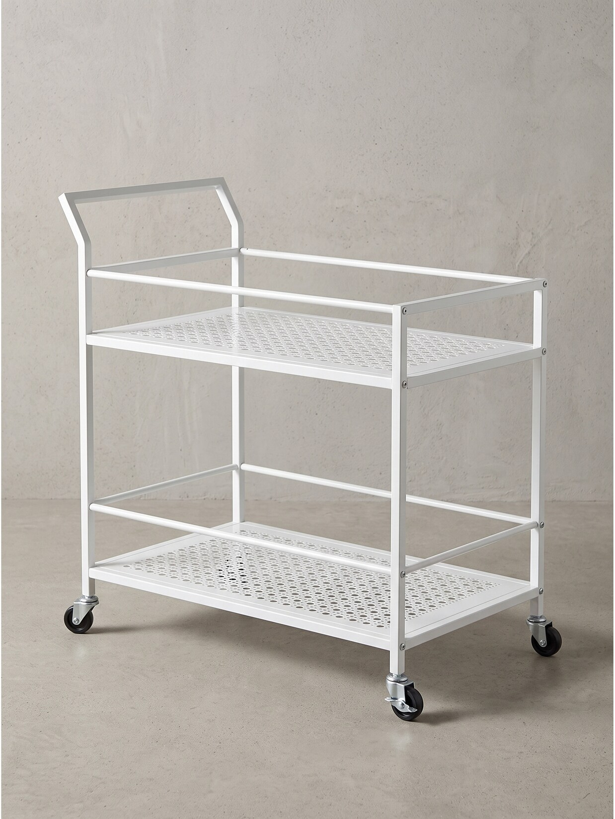 Servierwagen Eisen Weiß 79x45x83 cm - ALCUDIA Kadima Design