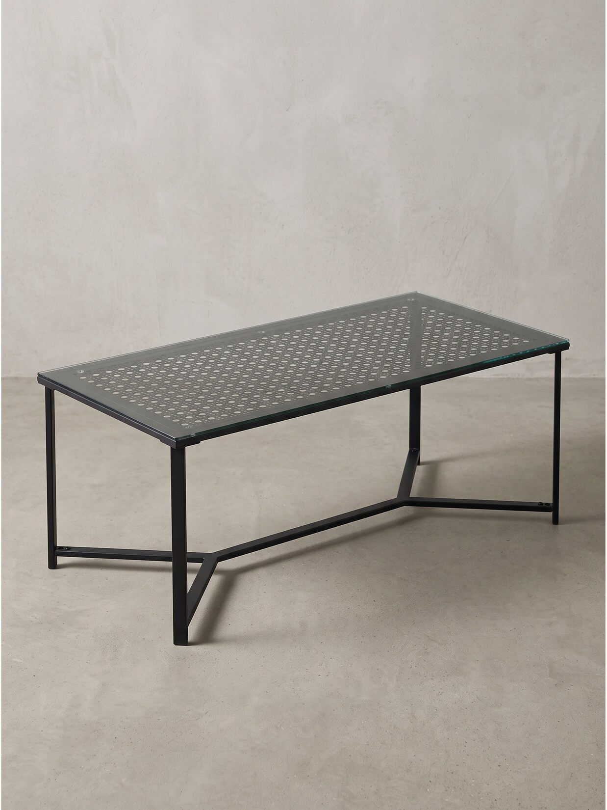 Couchtisch Sicherheitsglas Schwarz 100x50x42 cm - ALCUDIA Kadima