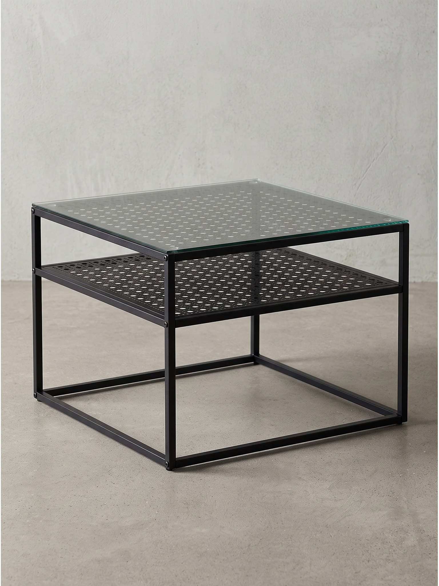 Couchtisch Sicherheitsglas Schwarz 60x60x45 cm - ALCUDIA | Kadima - Bild 1