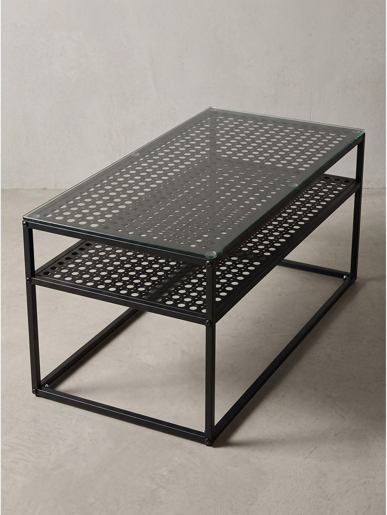 Couchtisch Sicherheitsglas Schwarz 100x50x45 cm - ALCUDIA Kadima