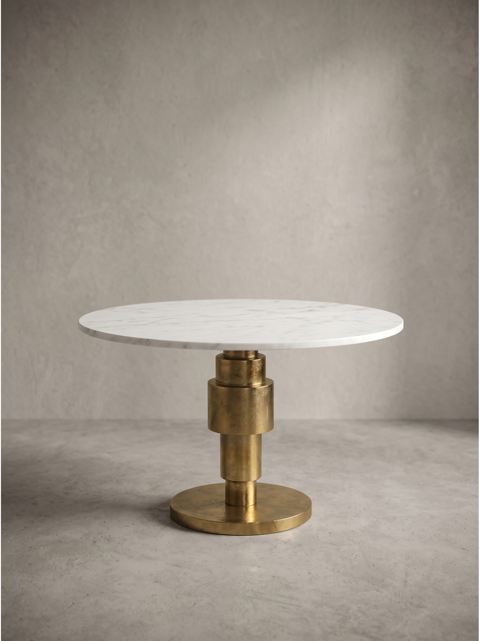Couchtisch Marmor Wei&szlig;-Gold &Oslash; 60x39 cm - ESLA | Kadima Design - Bild 1