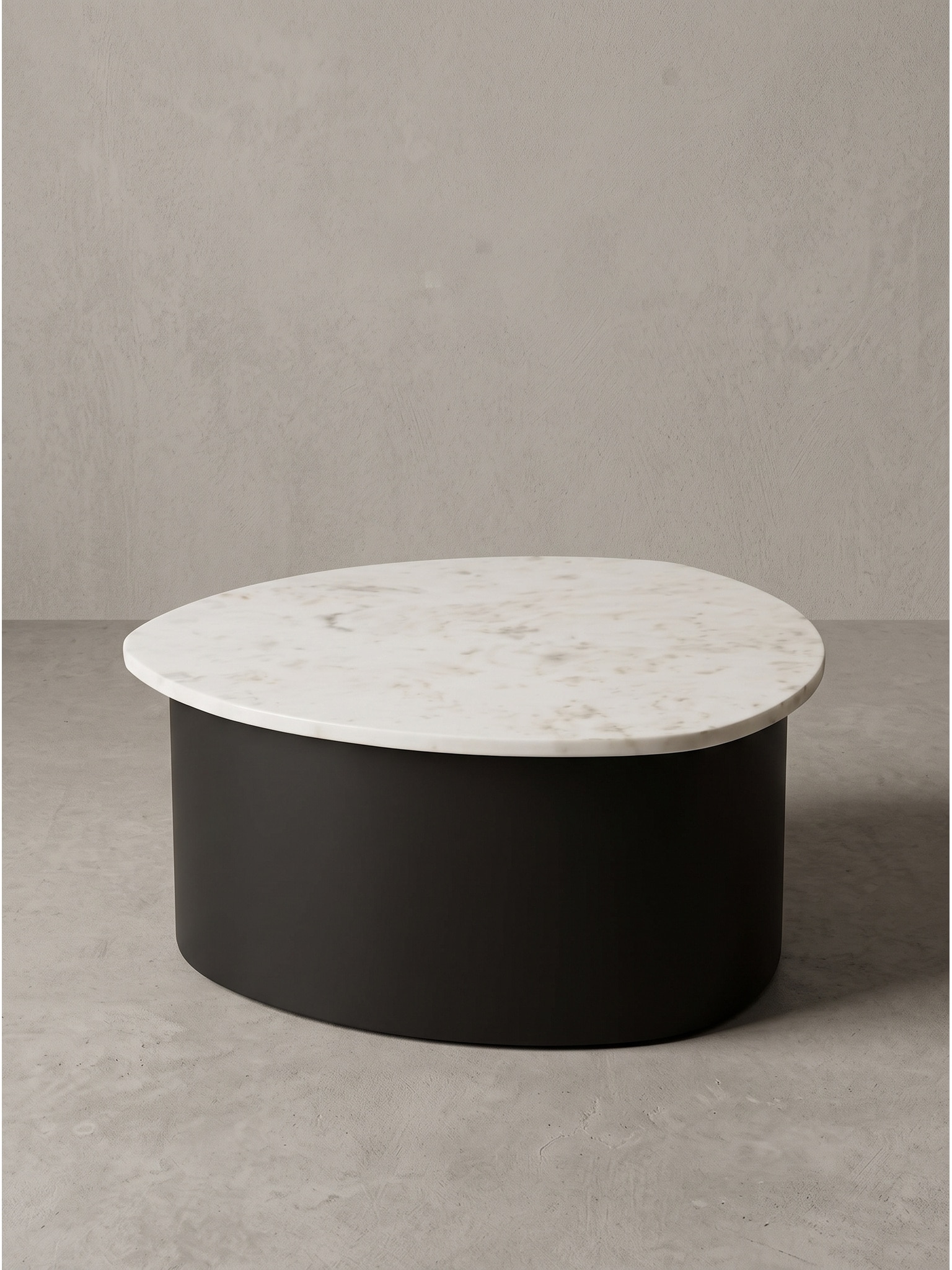 Couchtisch Marmor Wei&szlig;-Schwarz 63x63x30 cm - VIGEVANO | Kadima Design - Bild 1