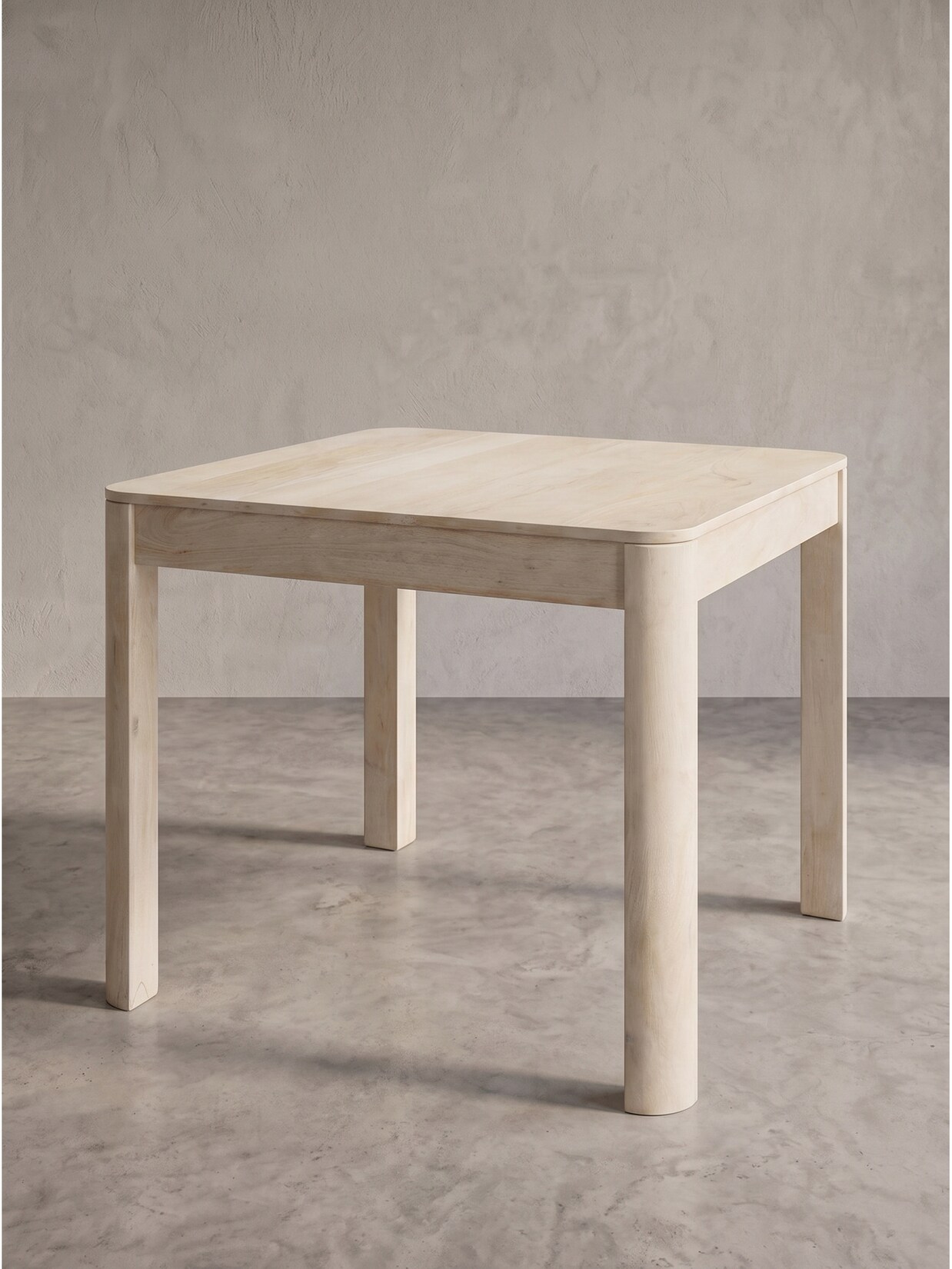 Esstisch Mango Massivholz Weiß-Mango 80x80x76 cm - CHARENTE Kadima