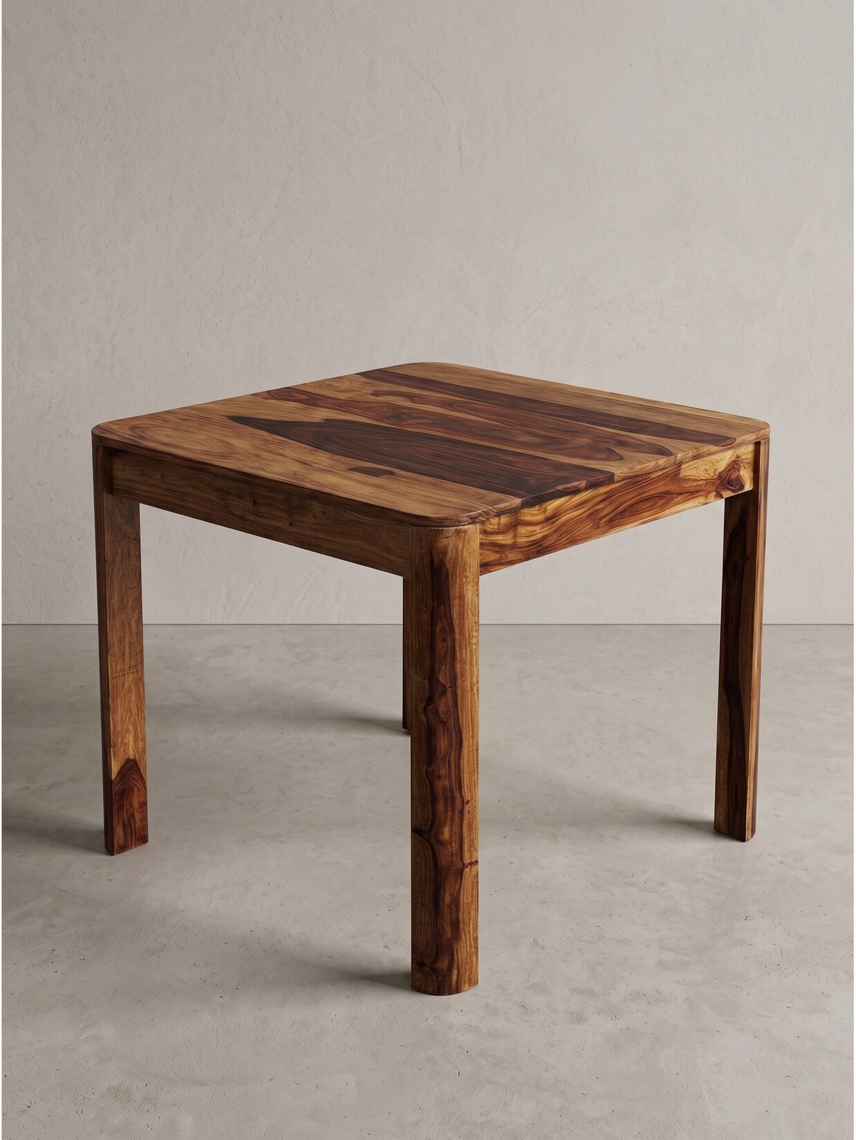 Esstisch Dunkles Massivholz 80x80x76 cm - CHARENTE Kadima