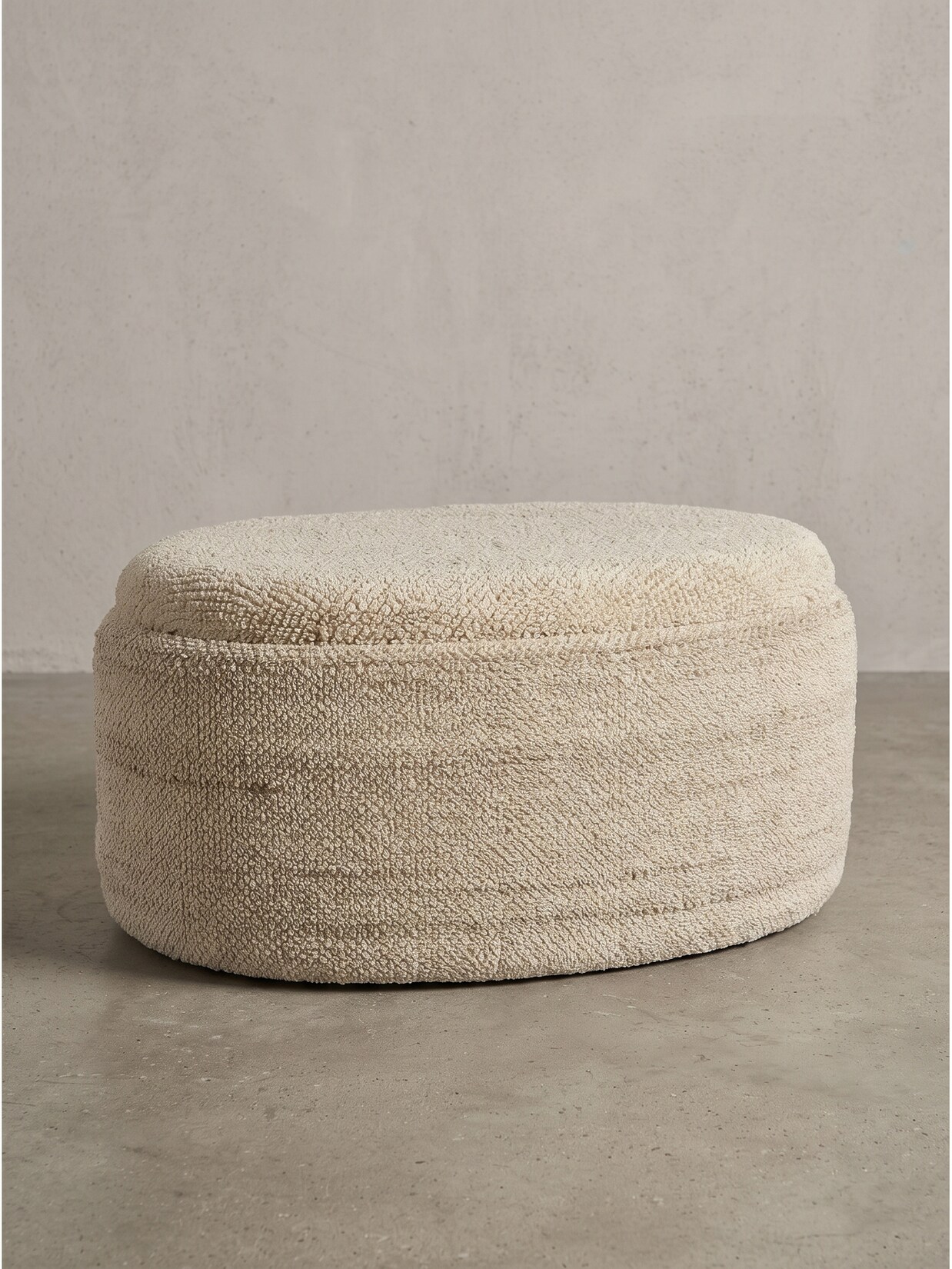 Sitzhocker Wollstoff Sand 81x62x40 cm - COIMBRA Kadima Design