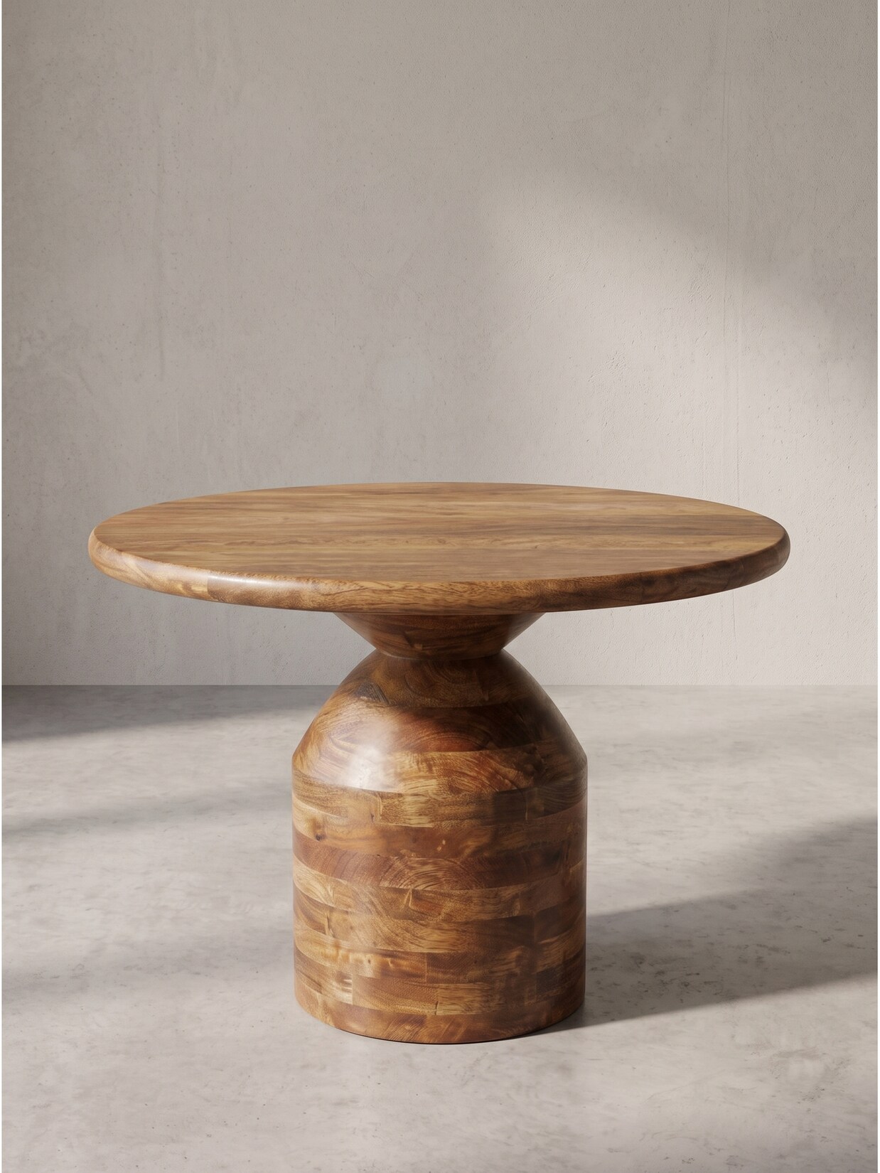 Couchtisch Mango Massivholz Ø 60x41,5 cm - ATRANI Kadima Design