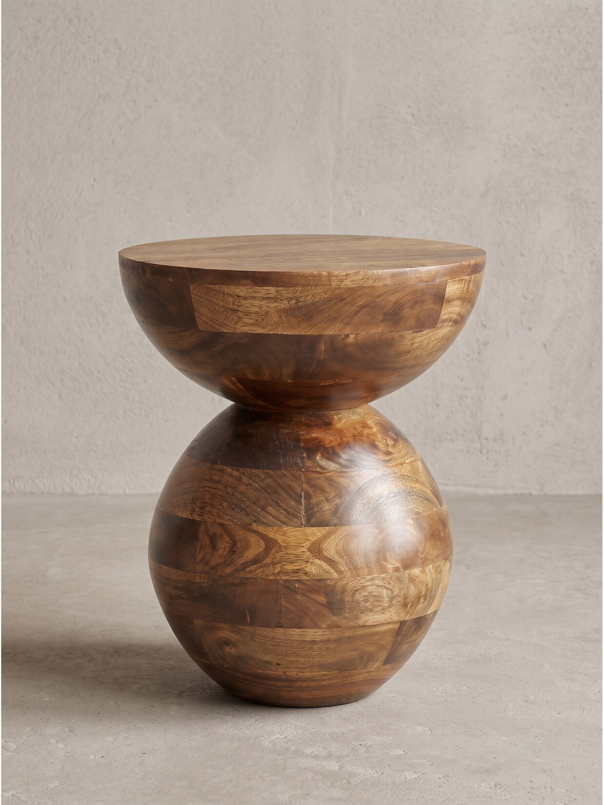 Beistelltisch Mango Massivholz Ø 35x42 cm - TERRACINA Kadima Design
