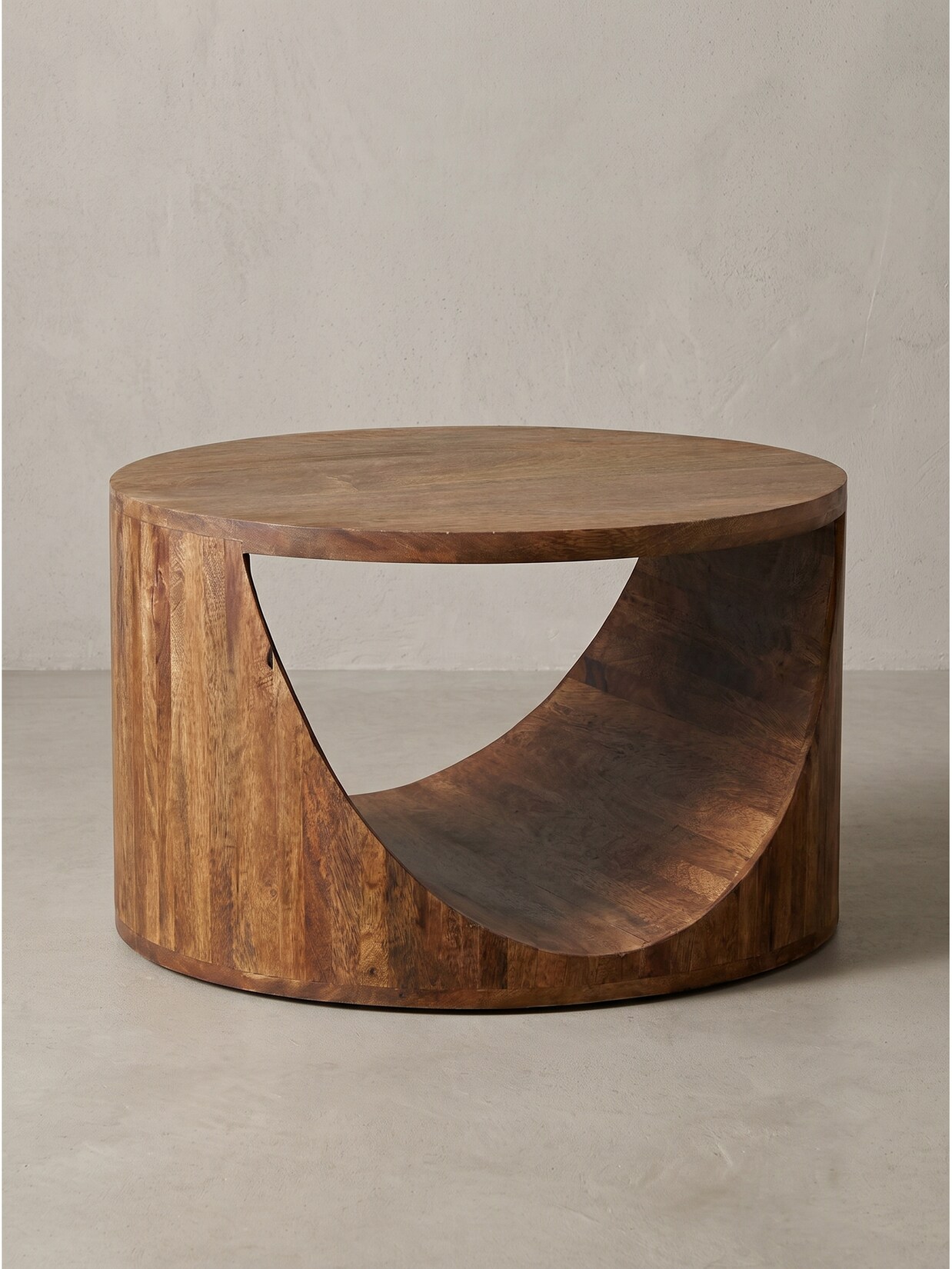 Couchtisch Mango Massivholz Ø 60x36 cm - ANTEQUERA Kadima Design