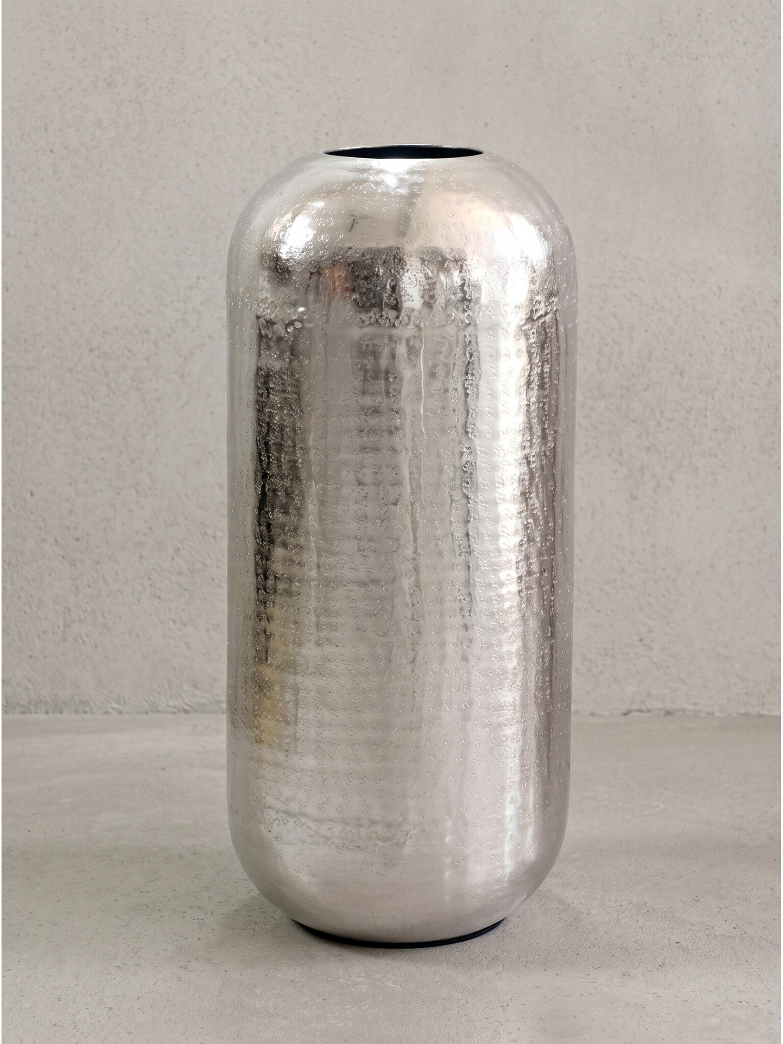 Bodenvase Aluminium Silber &Oslash; 20x45 cm - AMALFI | Kadima Design - Bild 1