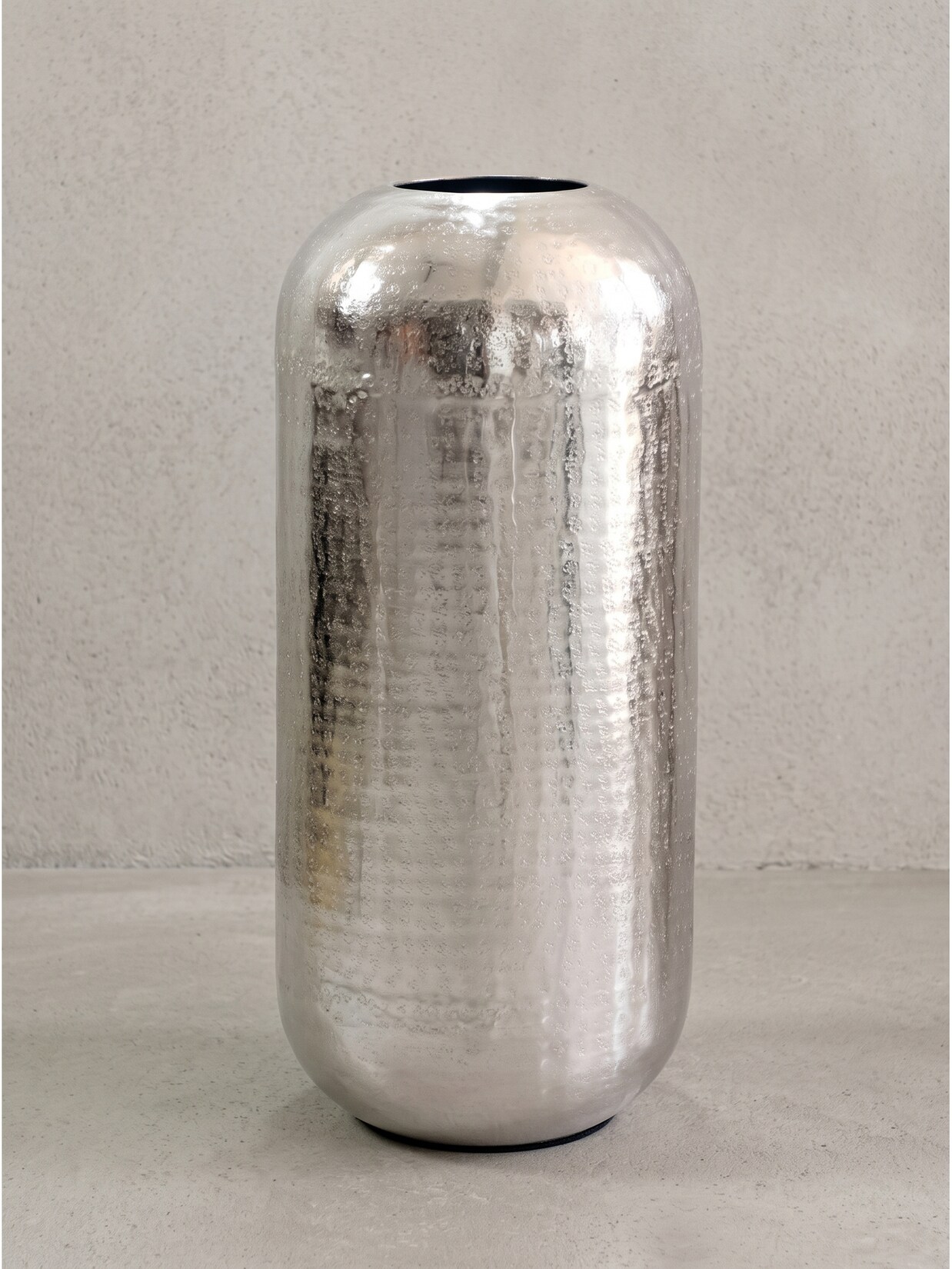 Bodenvase Aluminium Silber Ø 20x45 cm - AMALFI Kadima Design