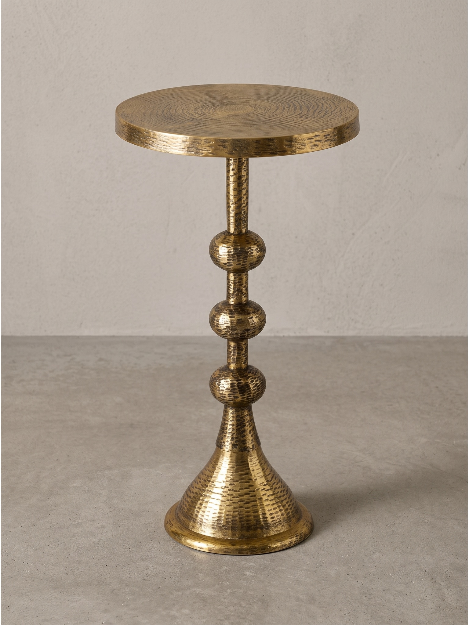 Beistelltisch Aluminium Gold &Oslash; 30x56 cm - ALVOR | Kadima Design - Bild 1