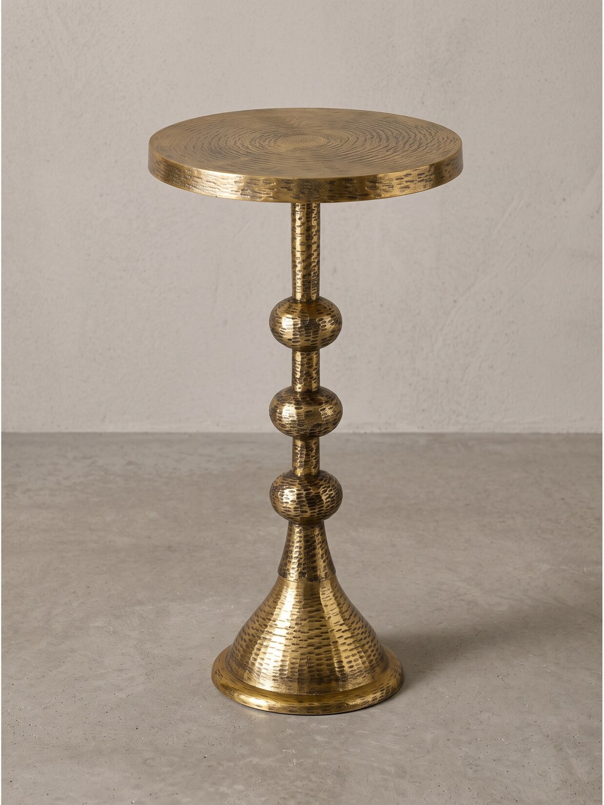 Beistelltisch Aluminium Gold Ø 30x56 cm - ALVOR Kadima Design