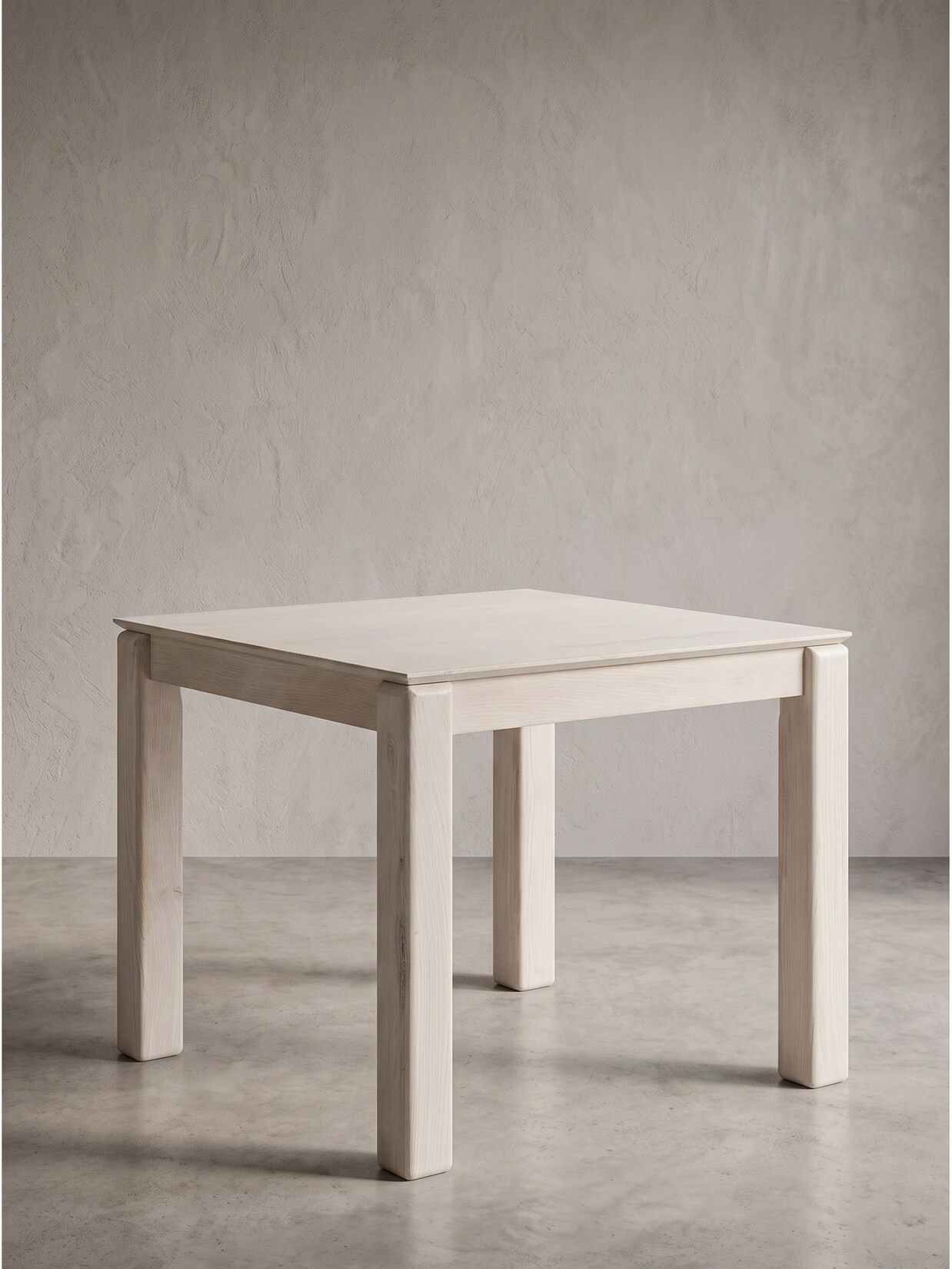 Esstisch Mango Massivholz Weiß-Mango 80x80x75 cm - CHARENTE Kadima