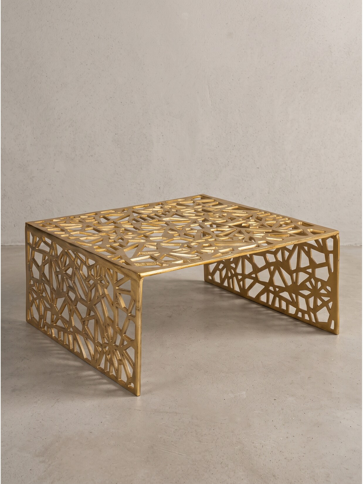 Couchtisch Aluminium Gold 60x60x31 cm - INDRE Kadima Design