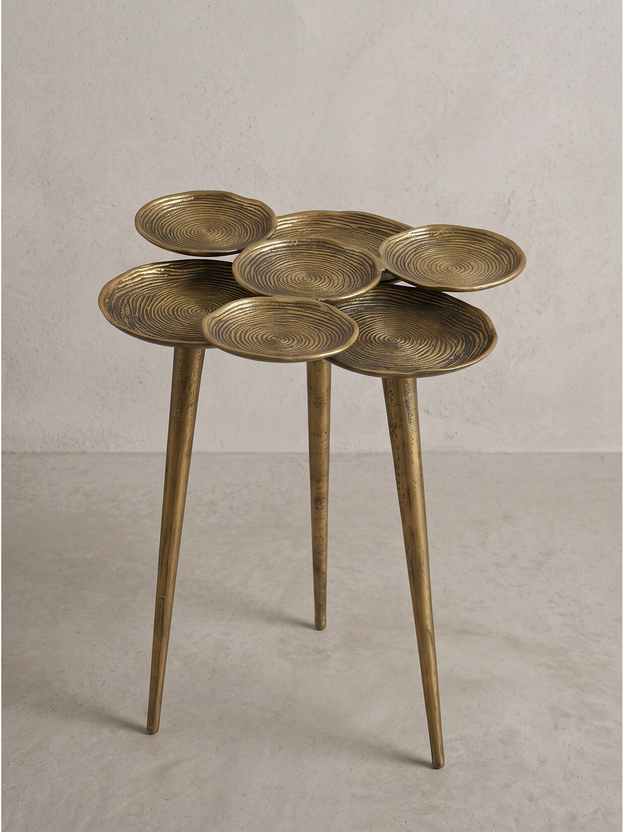 Beistelltisch Aluminium Gold Ø 46x55 cm - CARMONA Kadima Design