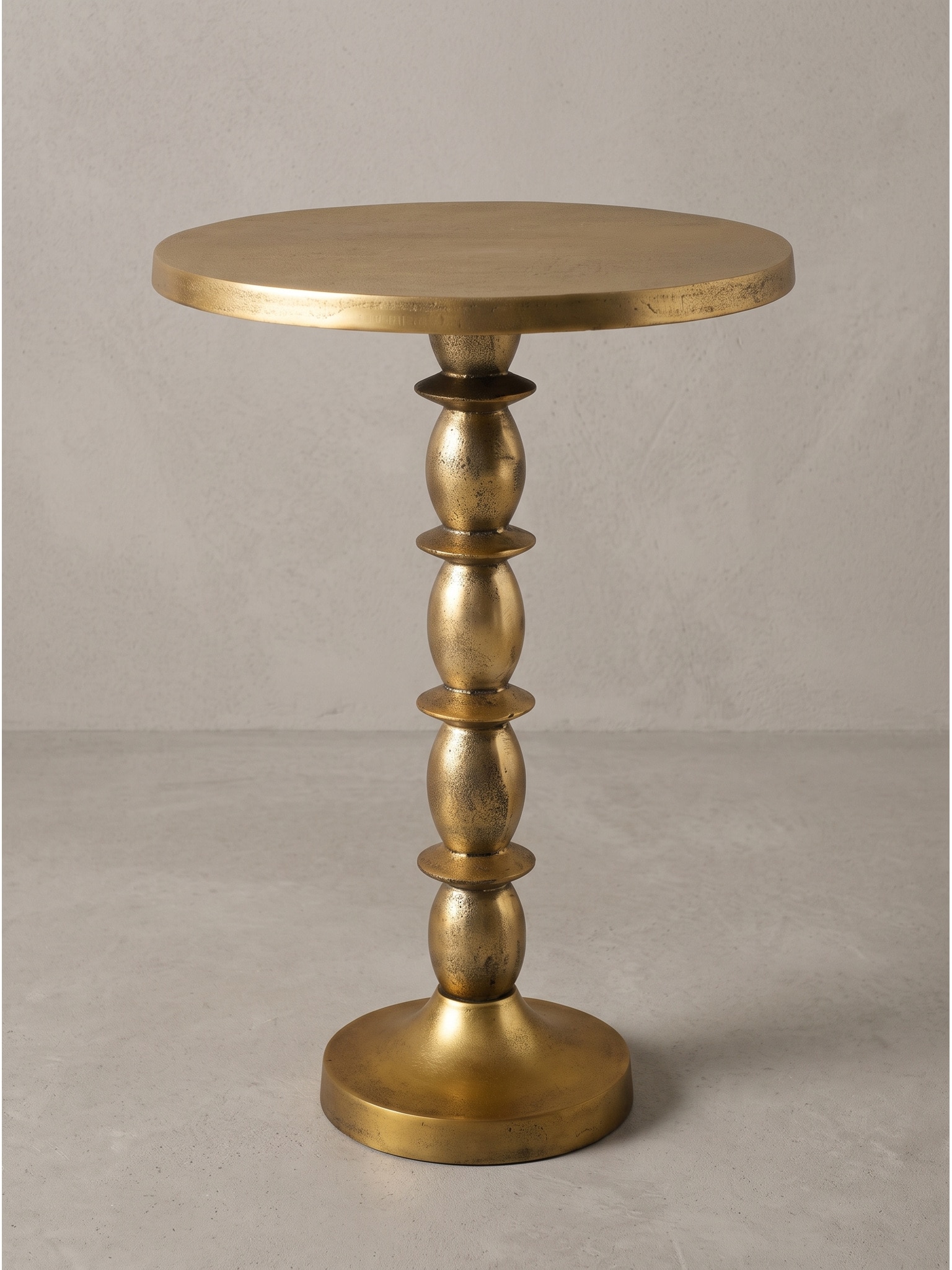 Beistelltisch Aluminium Gold &Oslash; 40x56 cm - ALVOR | Kadima Design - Bild 1