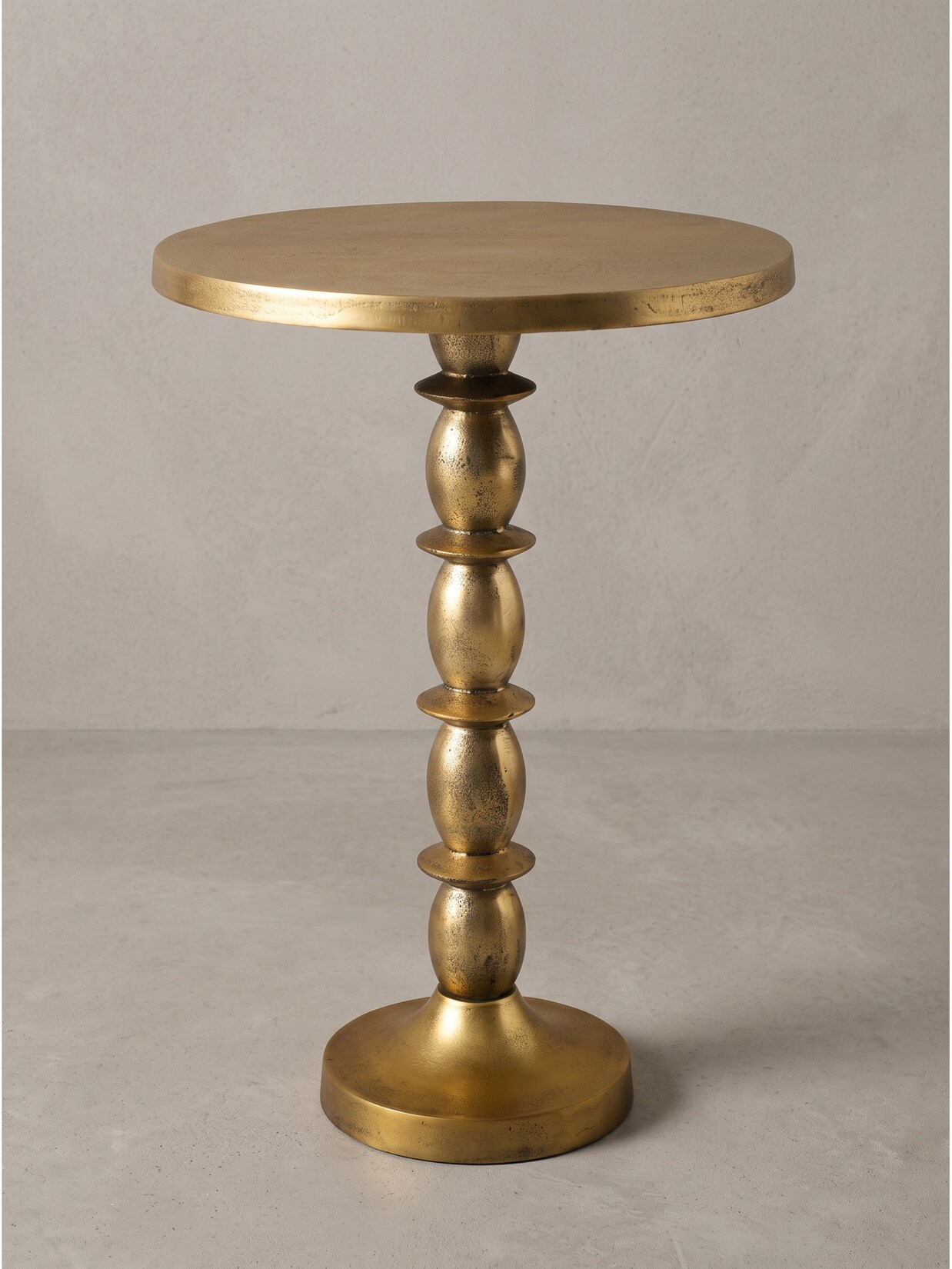 Beistelltisch Aluminium Gold Ø 40x56 cm - ALVOR Kadima Design