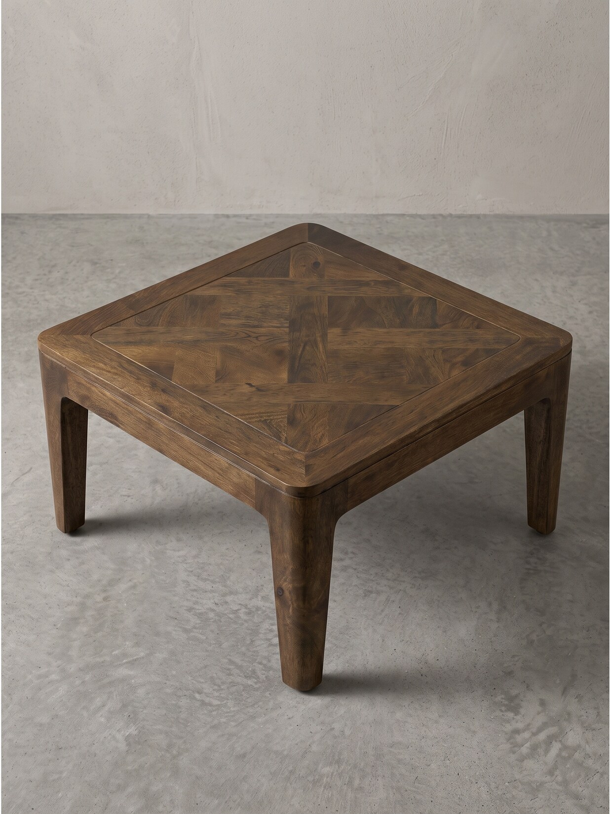 Sofatisch Mango Massivholz Nussbaum-Mango 60x60x32 cm - LOIRE Kadima