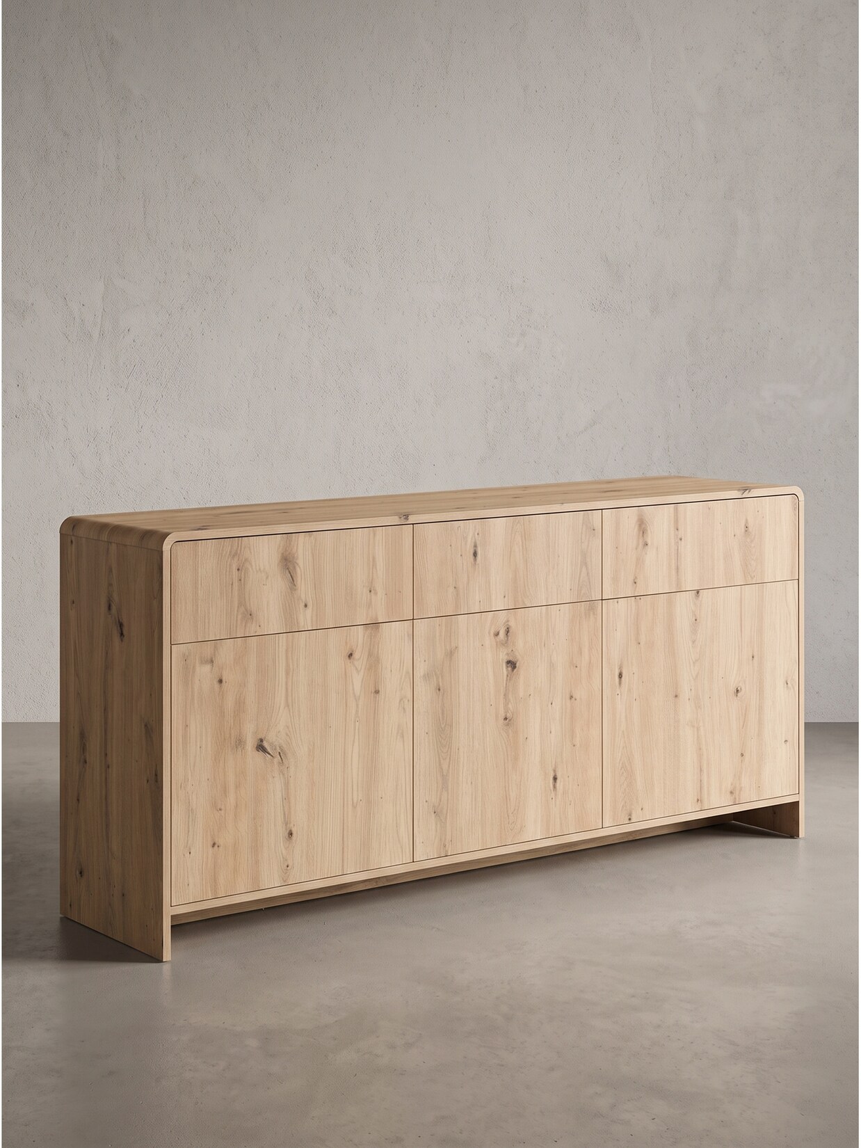 Sideboard MDF Eichenoptik 155,2x40x76 cm - CALELLA Kadima Design