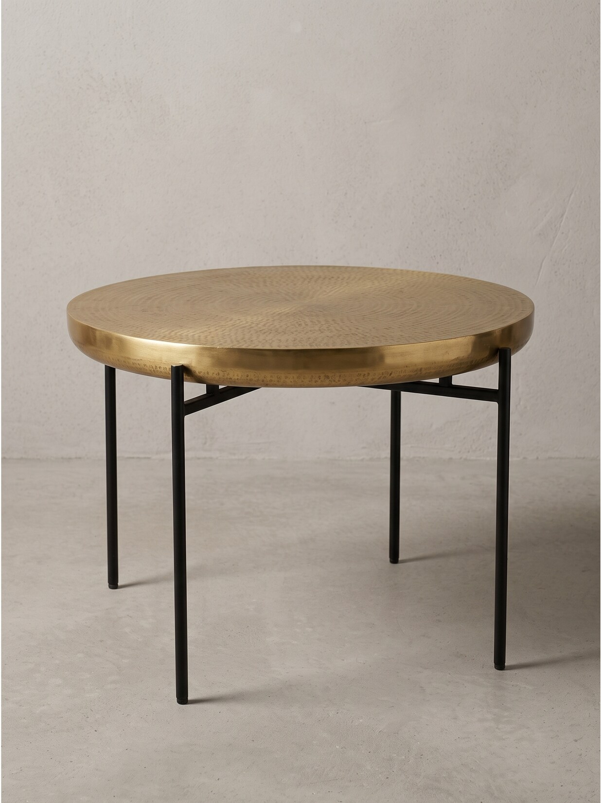 Couchtisch Aluminium Gold Ø 63x41 cm - BERNALDA Kadima Design