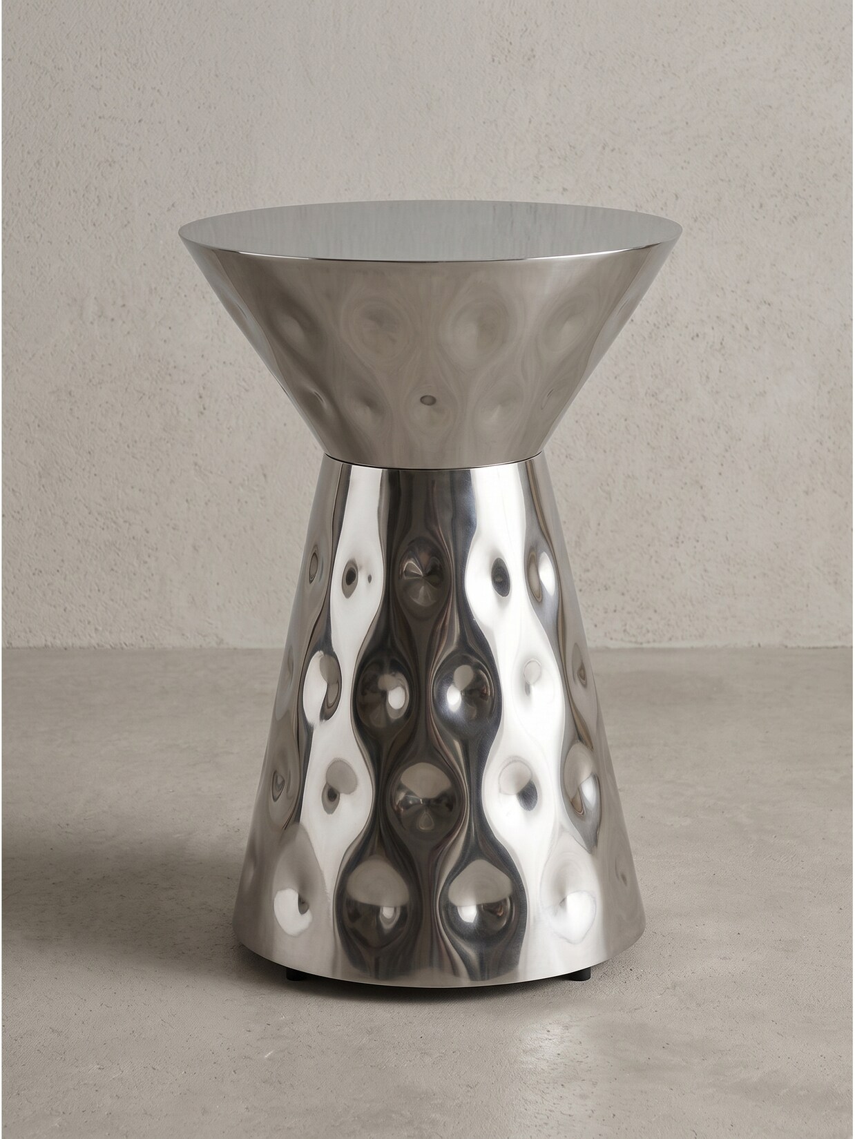 Beistelltisch Aluminium Silber Ø 36x51 cm - MAYENNE Kadima Design