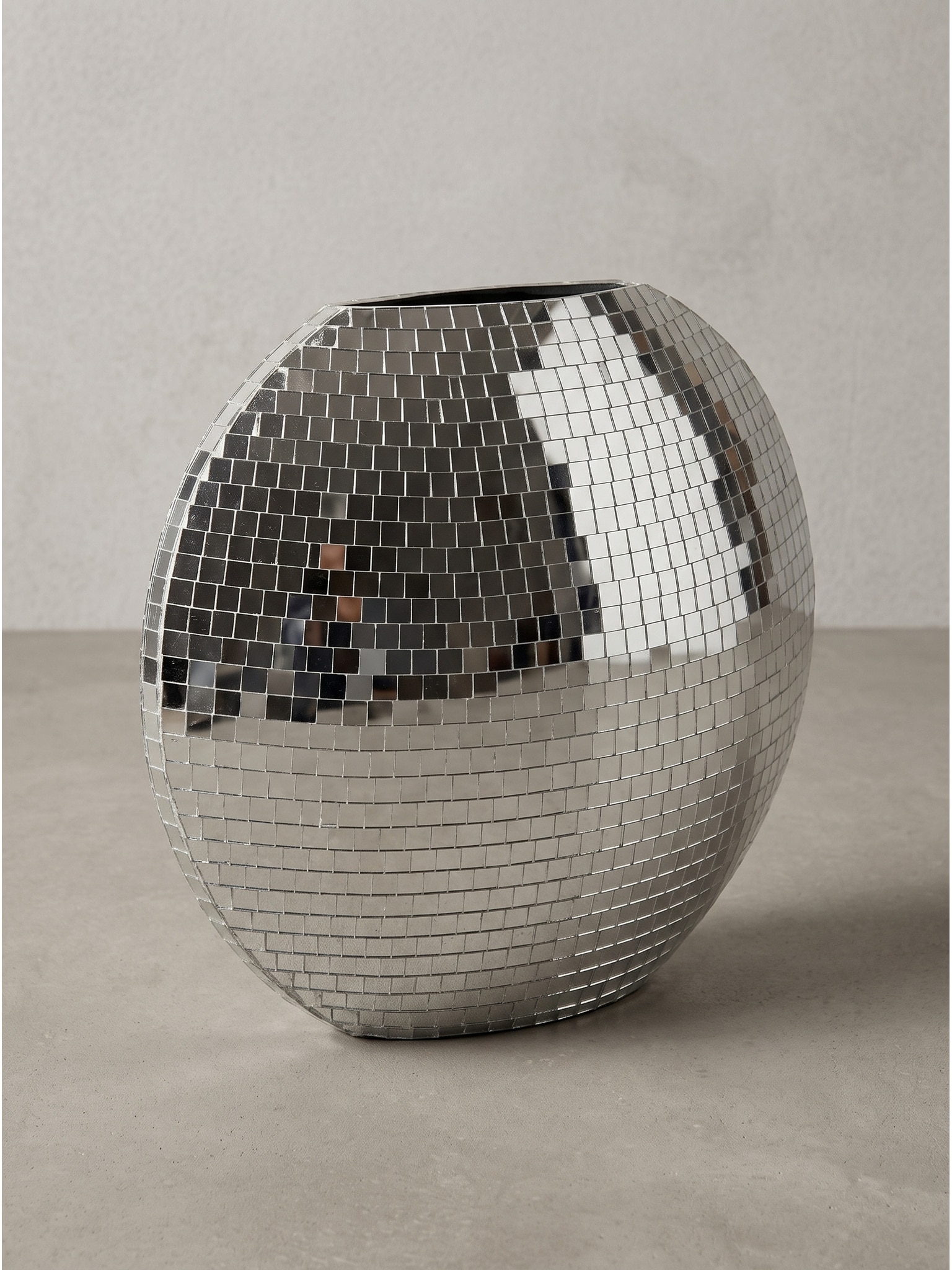 Tischvase Eisen Silber 40x10x35 cm - BERLENGA | Kadima Design - Bild 1