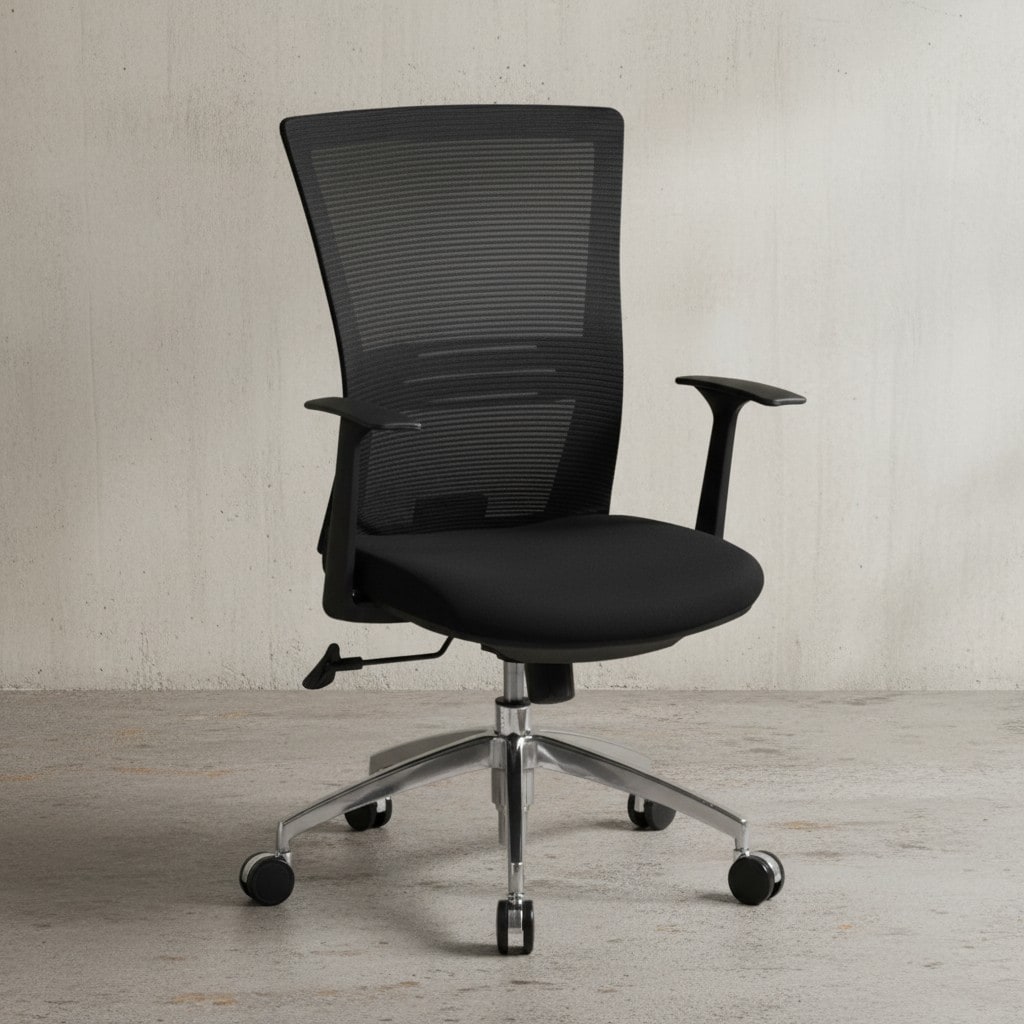 KADIMA DESIGN Ergonomischer B&uuml;rostuhl: Atmungsaktive Netzr&uuml;ckenlehne, ergonomische Form, verstellbare R&uuml;ckenlehne, Kunststoff-Armlehnen, Aluminium-Fu&szlig;kreuz, 120 kg Belastbarkeit. - Bild 1