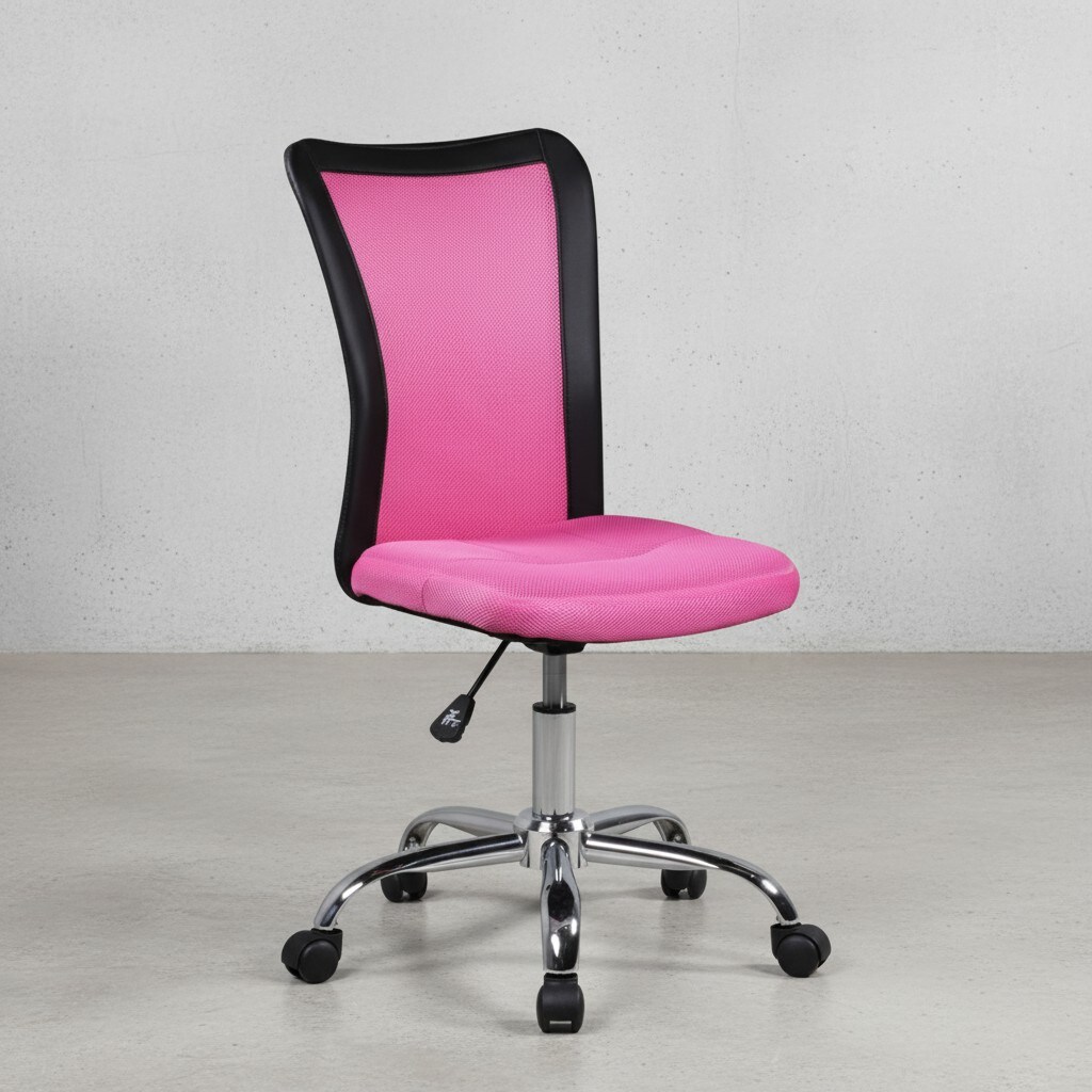 KADIMA DESIGN Kinderdrehstuhl Schreibtisch, ergonomisch, Netz, h&ouml;henverstellbar, bis 30 kg, in Pink/Schwarz, Blau/Schwarz - Bild 1