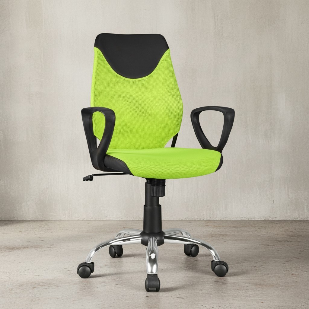 KADIMA DESIGN Jugenddrehstuhl DAVOS Nylon, ergonomisch, höhenverstellbar, in Limette/Schwarz, Blau/Schwarz, Pink/Schwarz