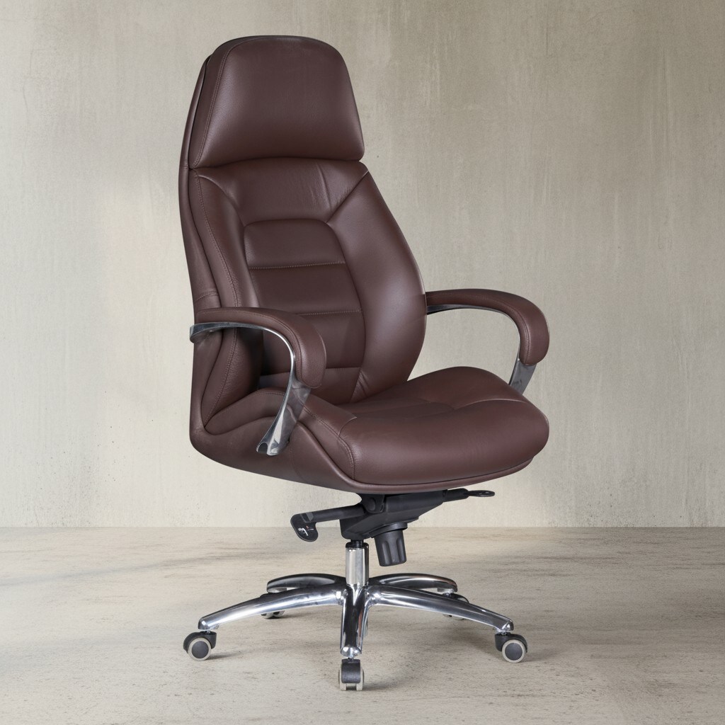 KADIMA DESIGN Chefsessel MIRON aus Leder, Multiblockwippmechanik, bis 120 kg, in 3 Farben verfügbar