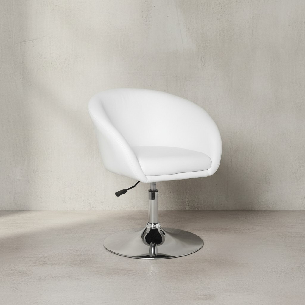 KADIMA DESIGN Loungesessel LIFT, Retro-Design, verstellbare Sitzh&ouml;he, Trompetenfu&szlig;, in Schwarz oder Wei&szlig; - Bild 1