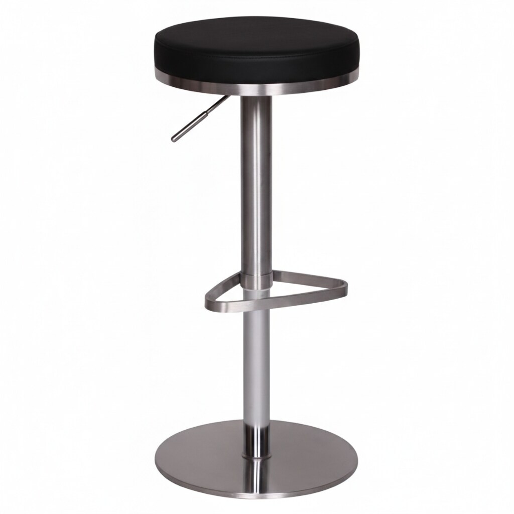KADIMA DESIGN Barhocker ELBE, höhenverstellbar, gepolsterte Sitzfläche, Triangel Fußablage, max. 110 kg Belastung