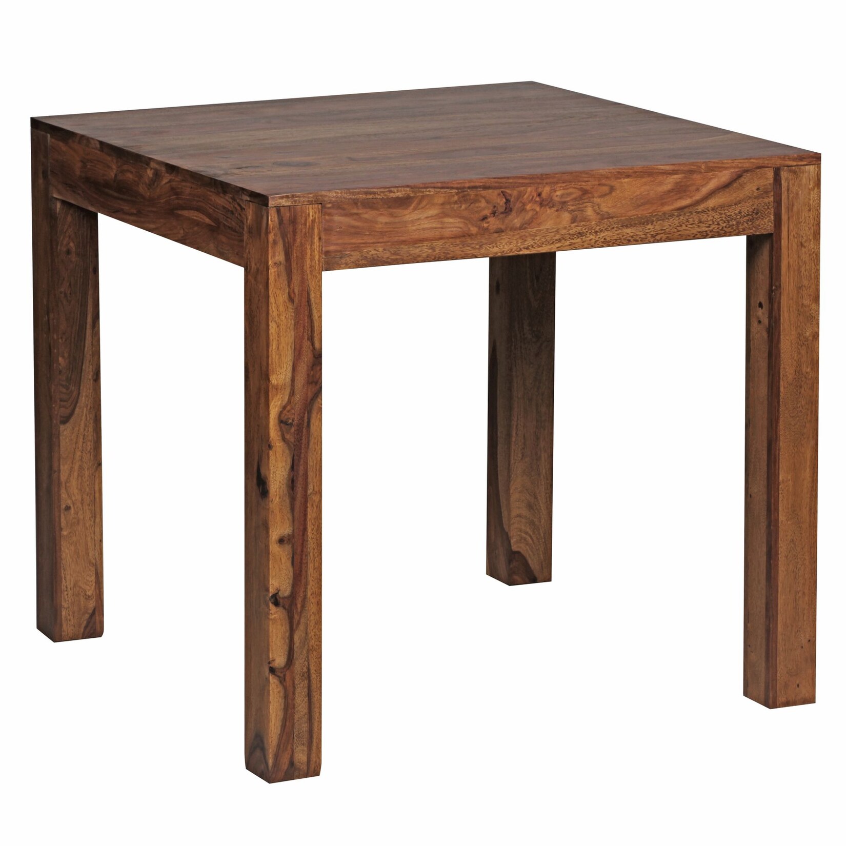 KADIMA DESIGN Esstisch NAKO Massiv: Quadratisch, 80x80 cm, Sheeshamholz, einfach zu pflegen, stabil.