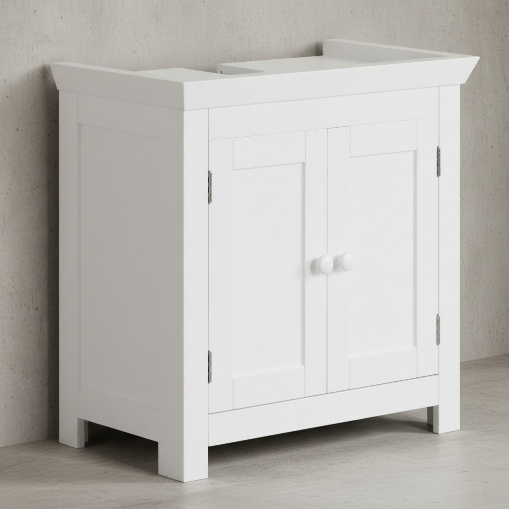 KADIMA DESIGN Klassischer Landhausstil Waschbeckenunterschrank, 50x25x41 cm, MDF - Stabil & Geräumig