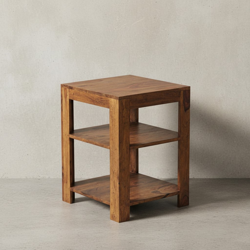 KADIMA DESIGN Massivholz Bücherregal: Mehrzweck-Stauraum, Sheesham, 3-4 Böden, handgefertigt, pflegeleicht.