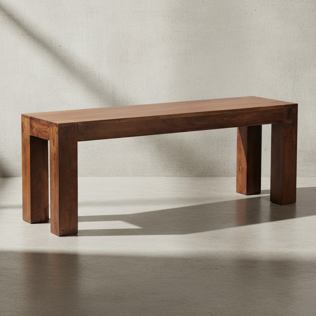 KADIMA DESIGN Sitzbank Landhaus-Stil: Massivholz, Akazie/Sheesham, 120/140/160/180x45 cm, 200/250 kg Belastung, handgefertigt. - Bild 1