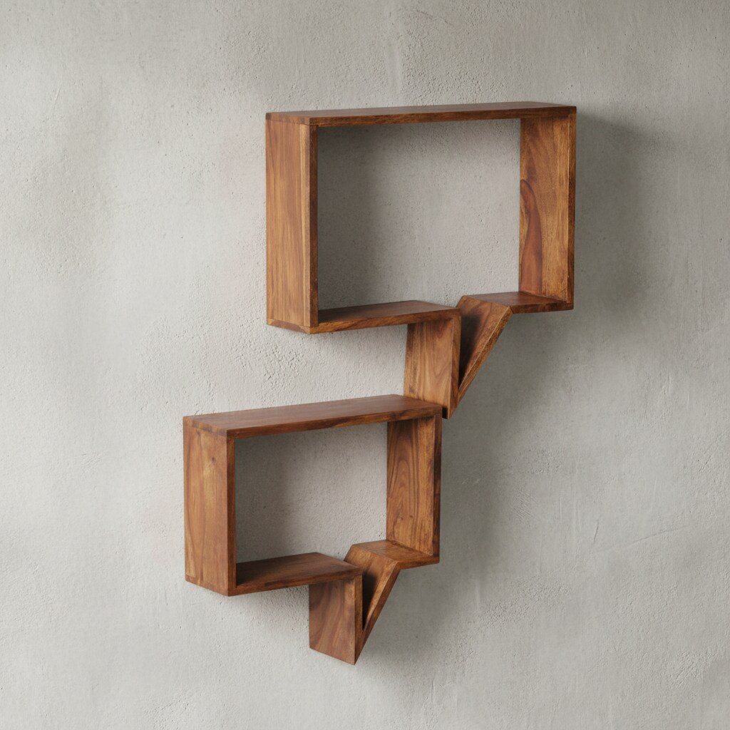 KADIMA DESIGN Wandregal Set NAKO Massivholz: Zeitungsablage, Sprechblasen Design, inkl. Montagematerial