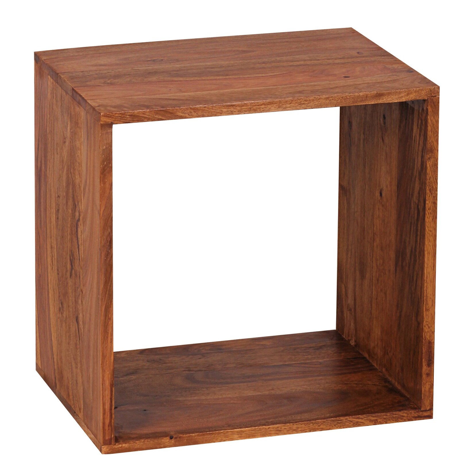 KADIMA DESIGN Cube Regal NAKO: Massivholz, Beistelltisch/Bücherregal, vielseitig, pflegeleicht