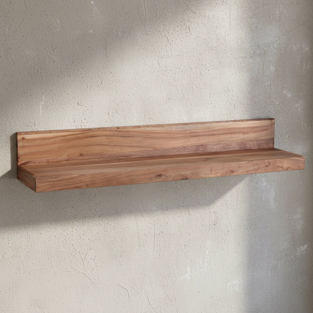 KADIMA DESIGN Wandregal NAKO Massivholz: Flexibles Landhaus-Design, verschiedene Größen, pflegeleicht