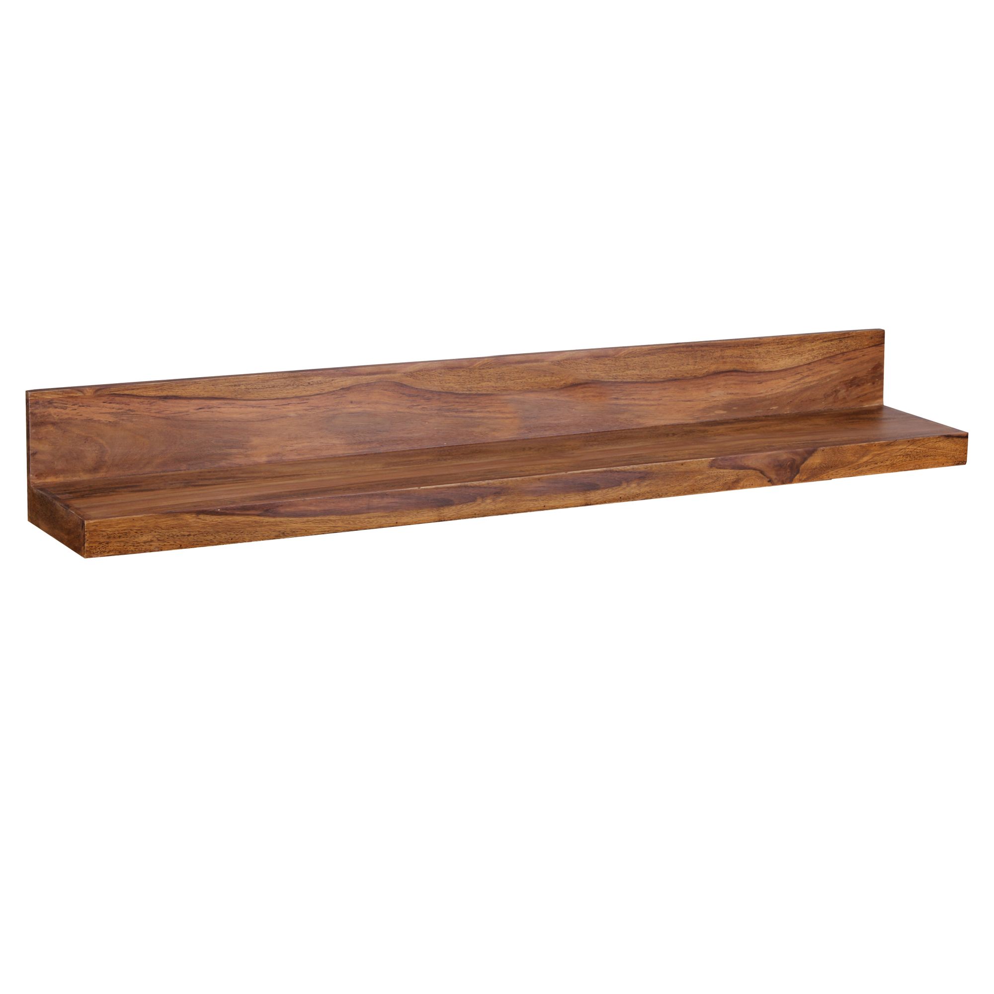KADIMA DESIGN Wandregal Wood aus Massivholz Sheesham, 140 cm, nachhaltig, starke Auflagefl&auml;che, ideal f&uuml;r Wohnr&auml;ume und Flure, handgefertigt - Bild 1