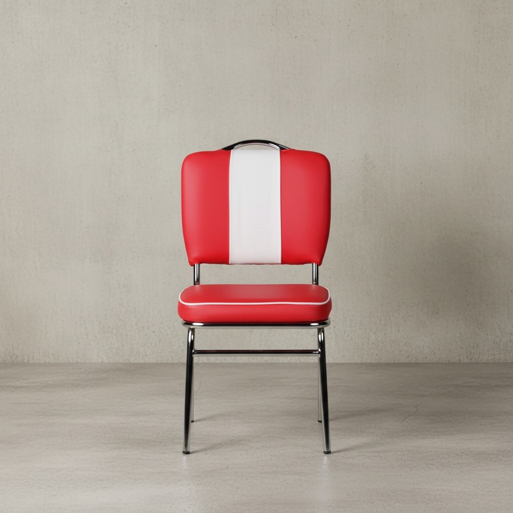 KADIMA DESIGN Retro Esszimmerstuhl, 50er-Jahre Diner Style, bequeme Polsterung, verschiedene Farben - Bild 1