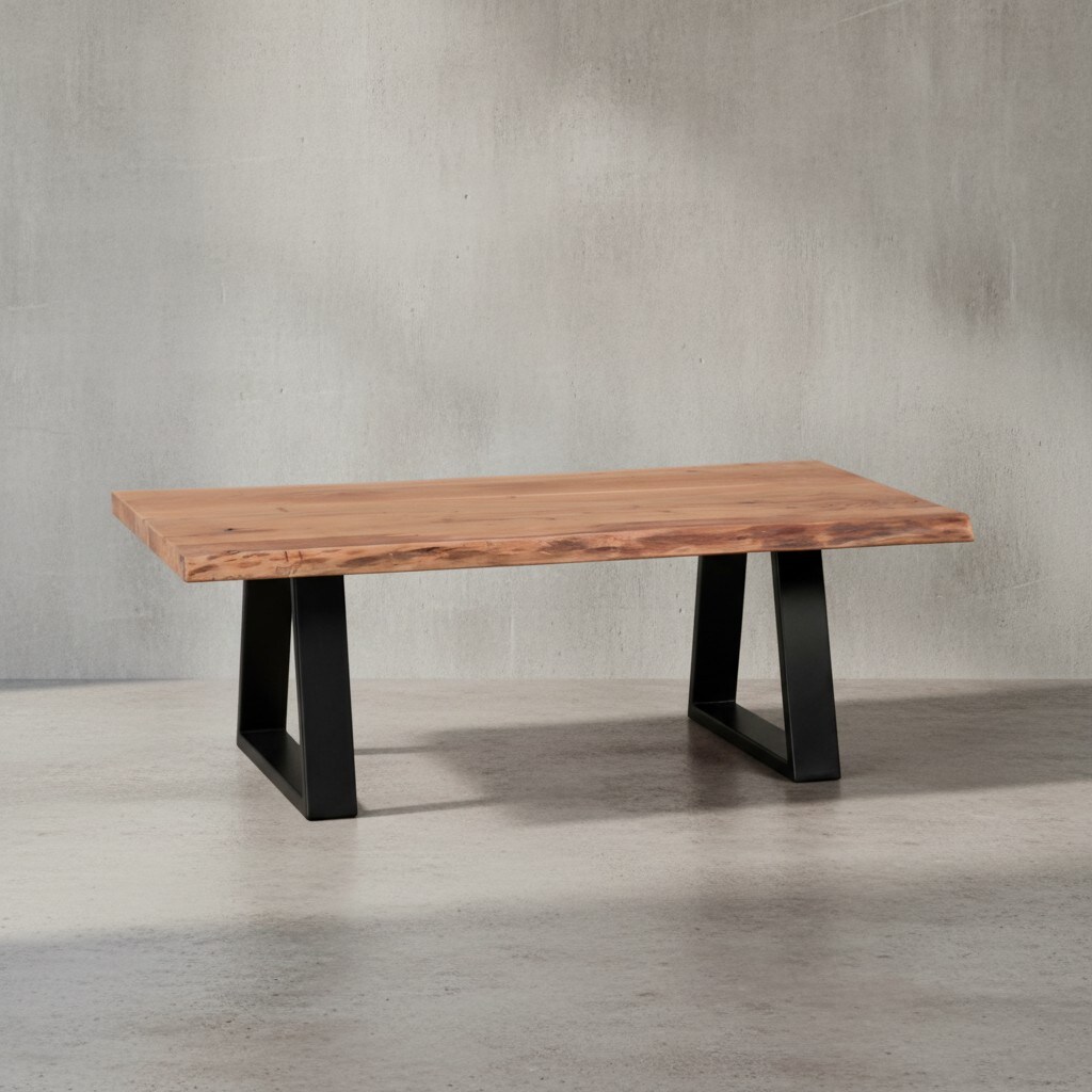 KADIMA DESIGN Couchtisch Massivholz Akazie - Modernes Design, Einzigartige Maserung, Handgefertigt, Einfache Montage, KADIMA DESIGN - Bild 1