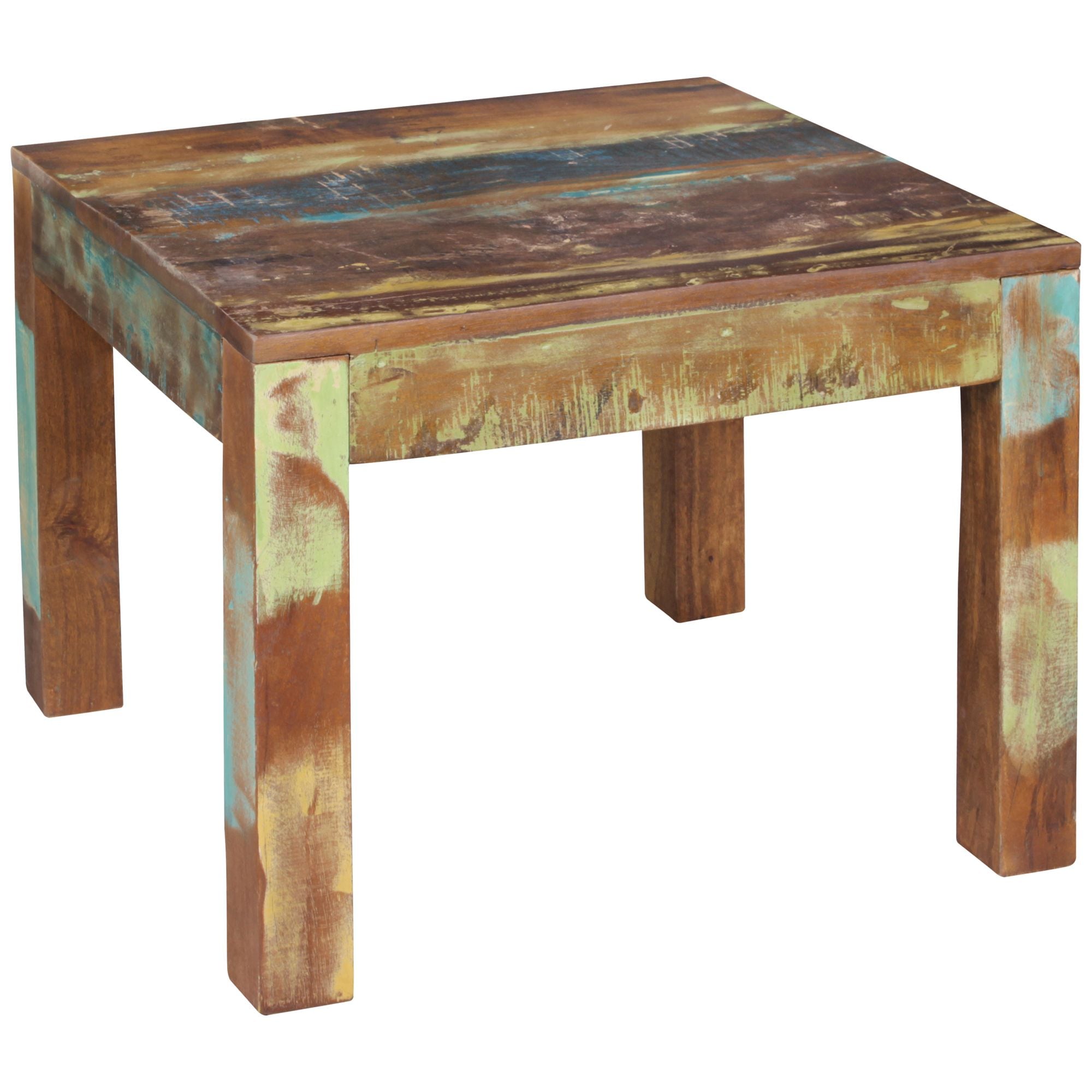 KADIMA DESIGN Rustikaler Couchtisch: Recyceltes Mango-Holz, Shabby-Chic-Design, robust, Klarlack-Beschichtung, gro&szlig;e Tischplatte. - Bild 1