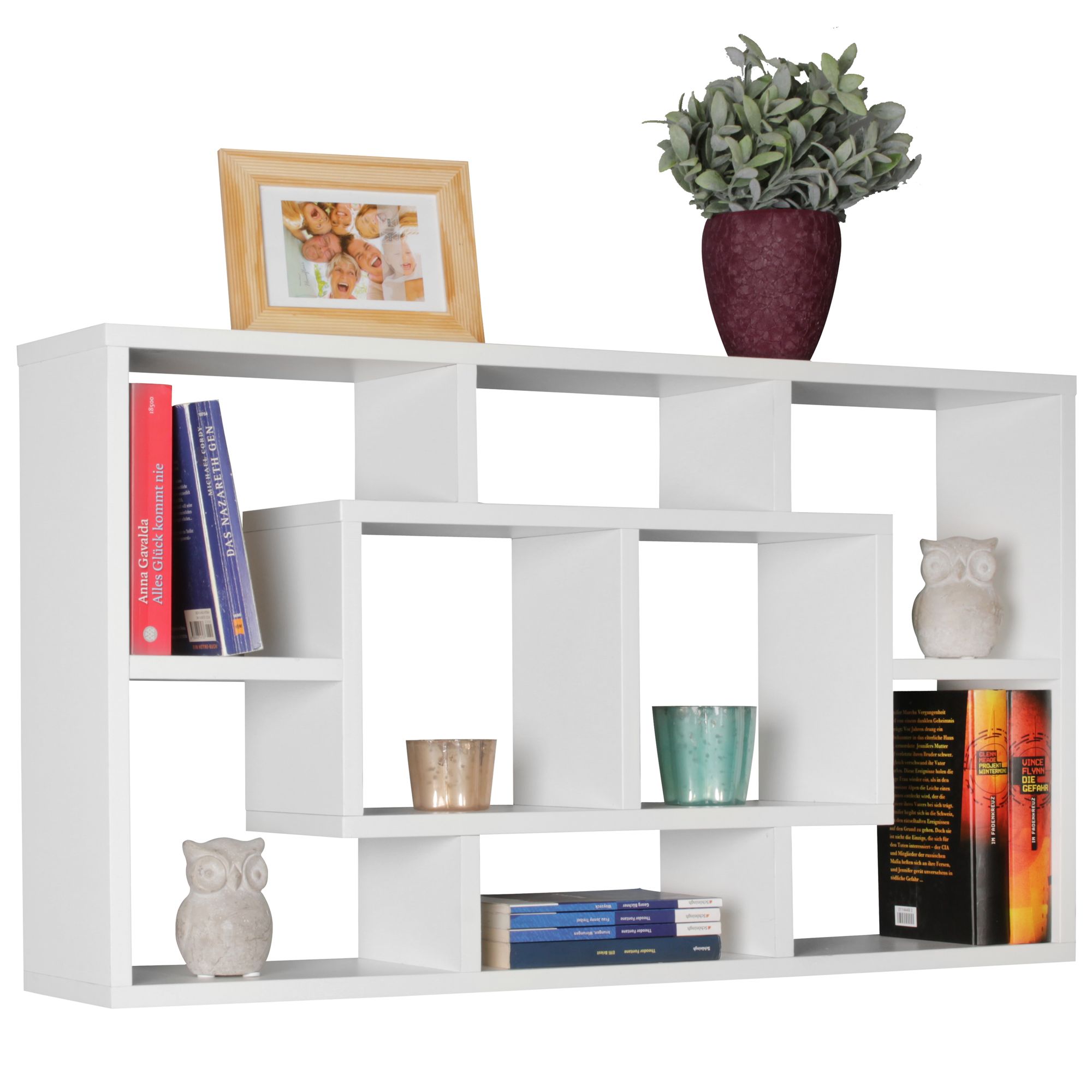 KADIMA DESIGN Wandregal RUR: Modernes Design, MDF, 85x47.5x16 cm, melaminharzbeschichtet - Bild 1